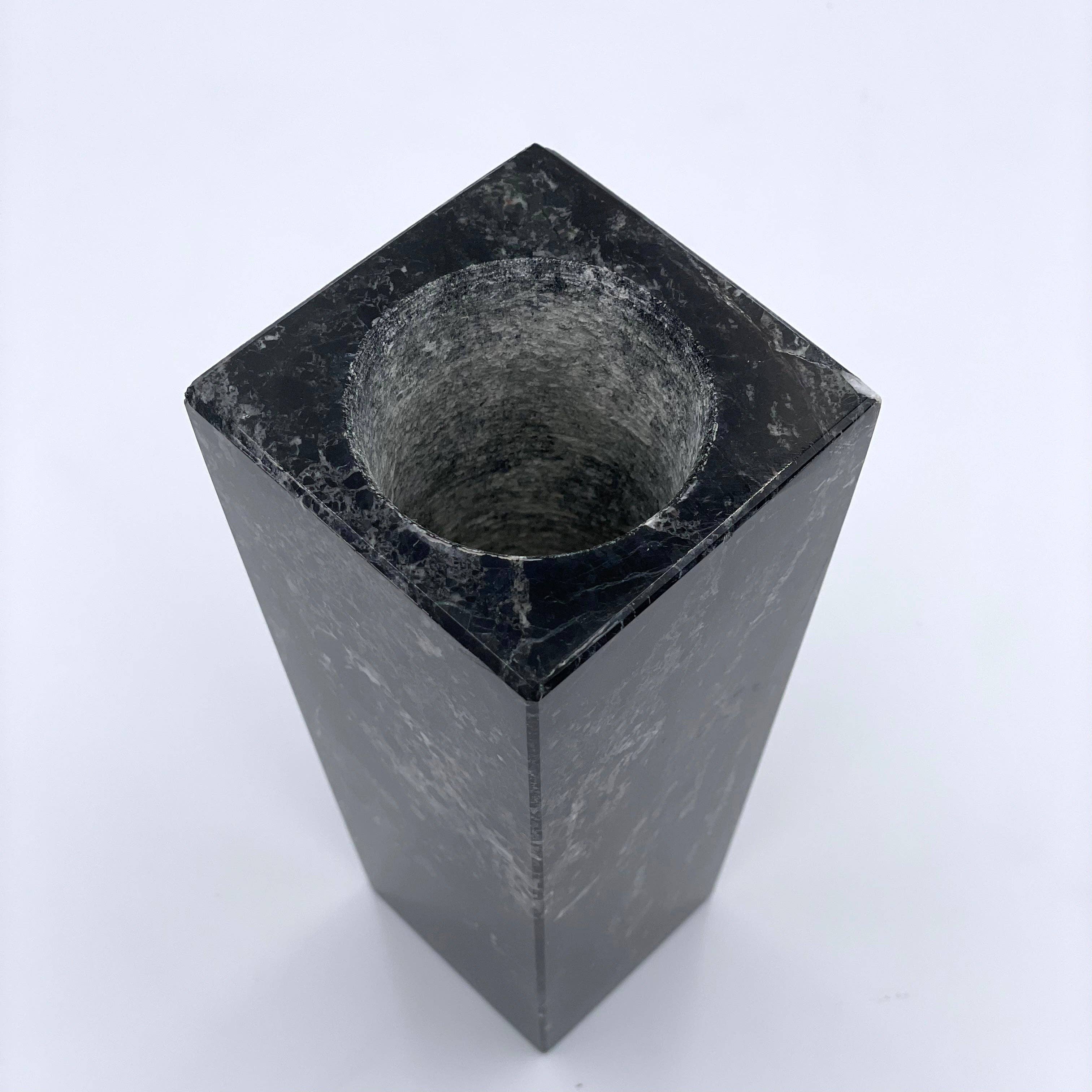 6" Square Vase - Marble and Onyx: Verona Marble