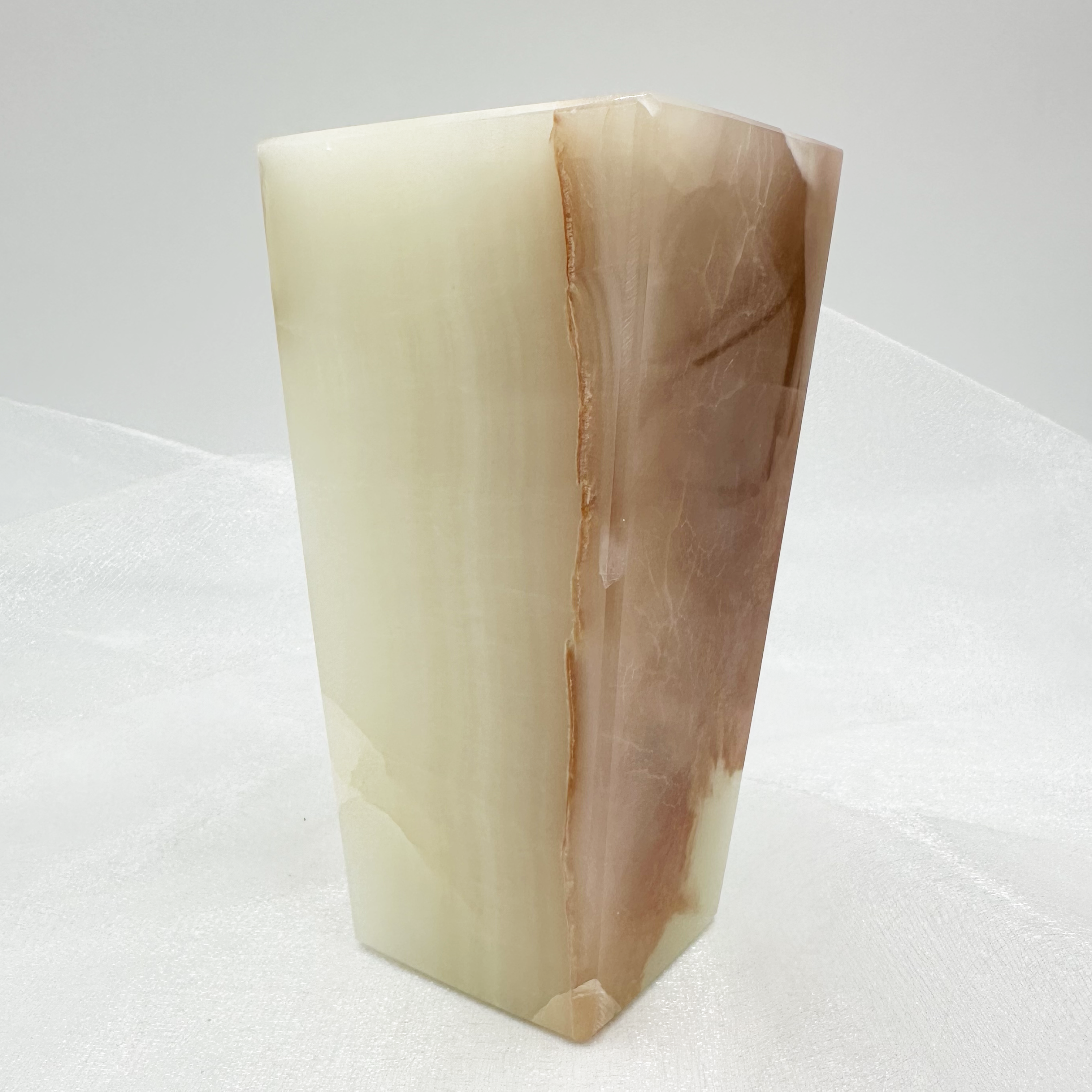 6" Square Vase - Marble and Onyx: Verona Marble