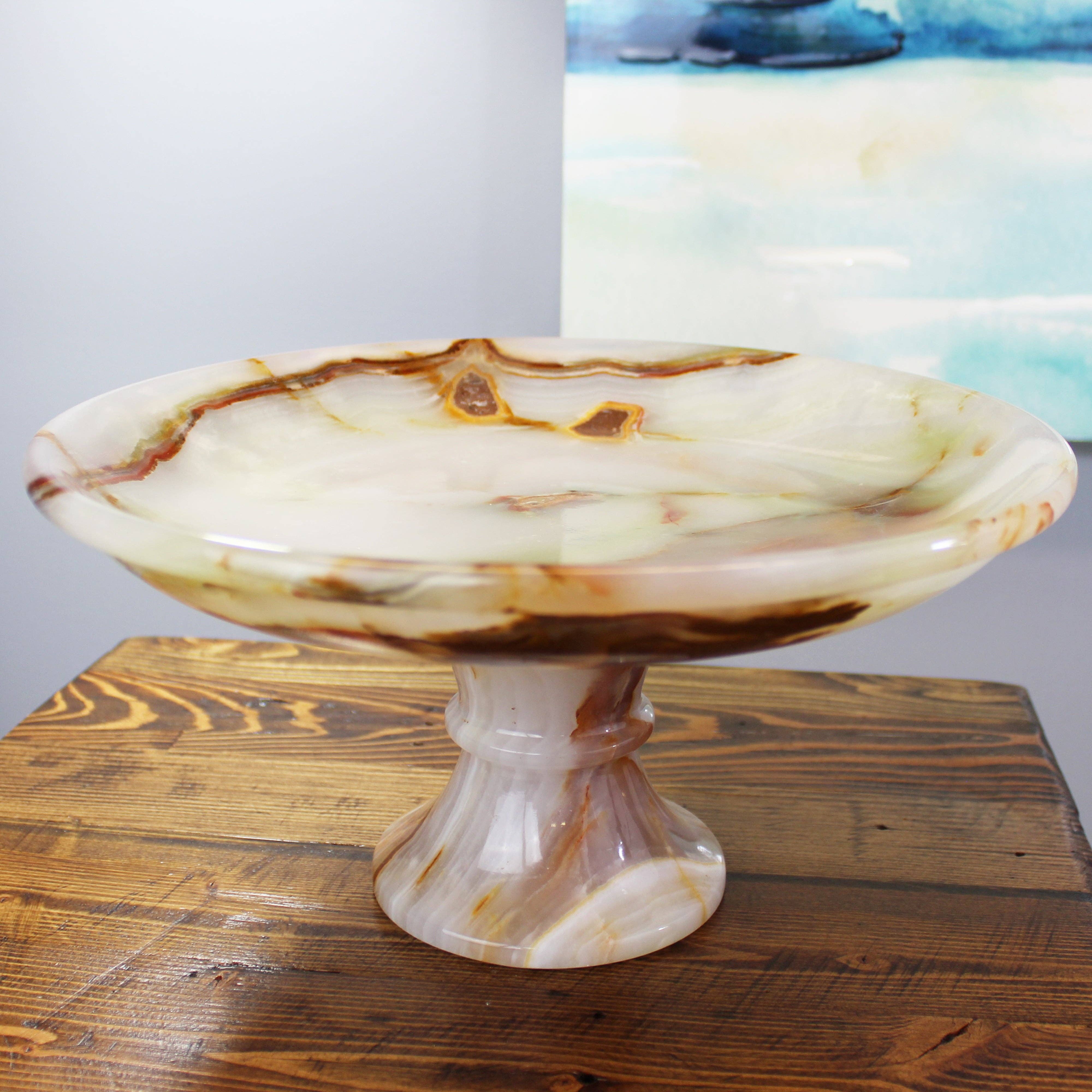 Multicolored Onyx Cake Stand