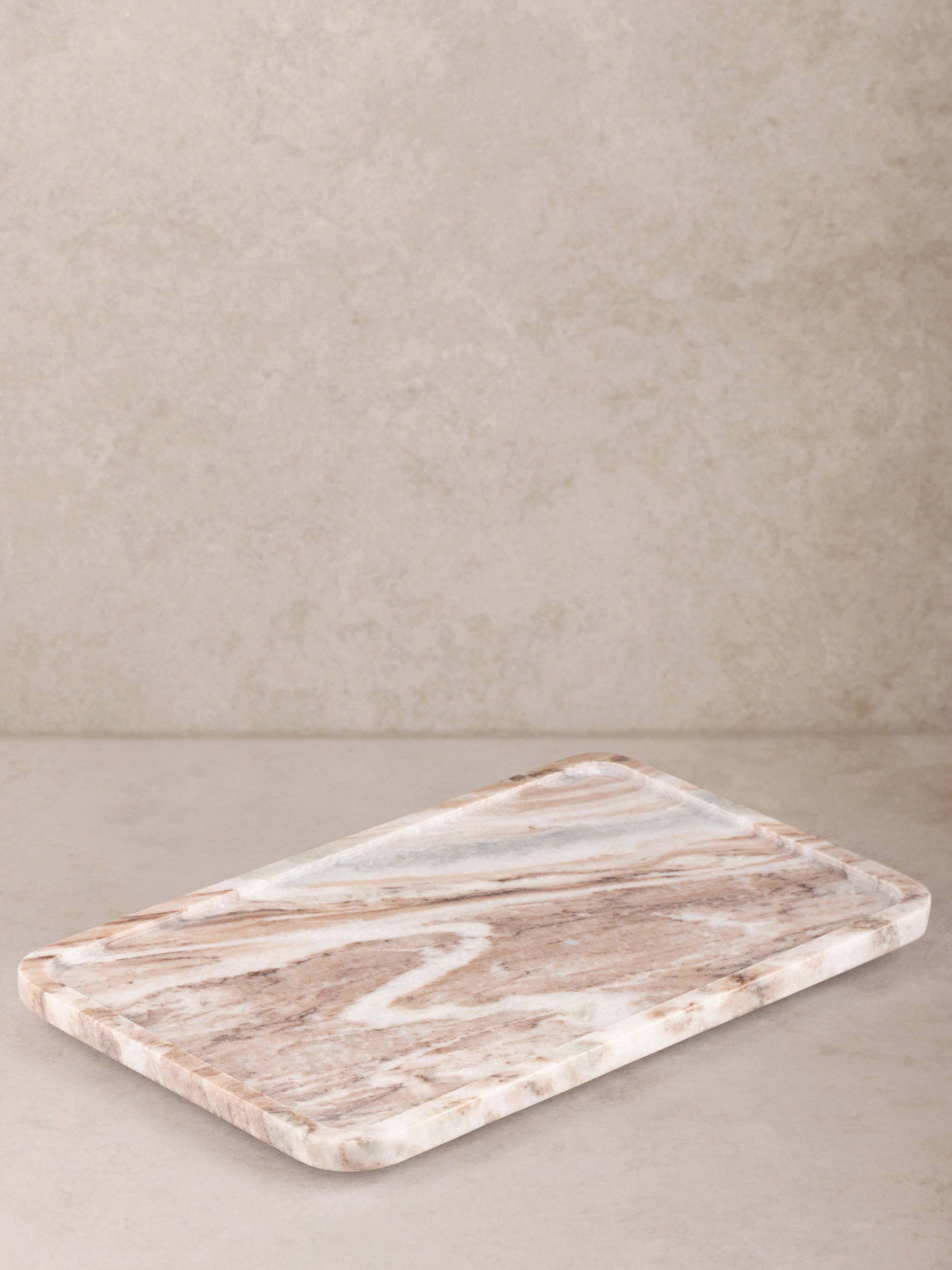 Clover Marble Tray - 14.75" L x 9" W