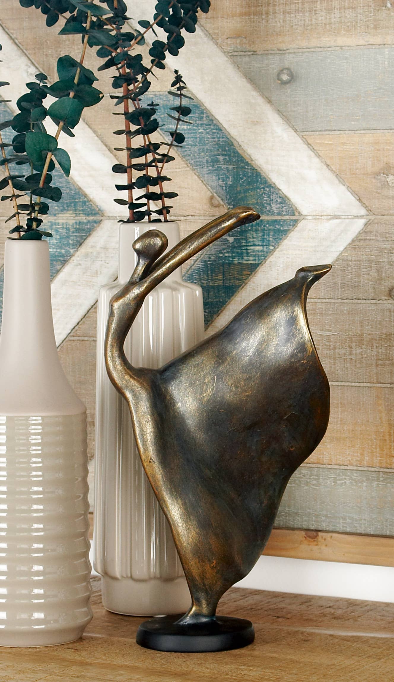 Traditional Brass Polystone Sculpture