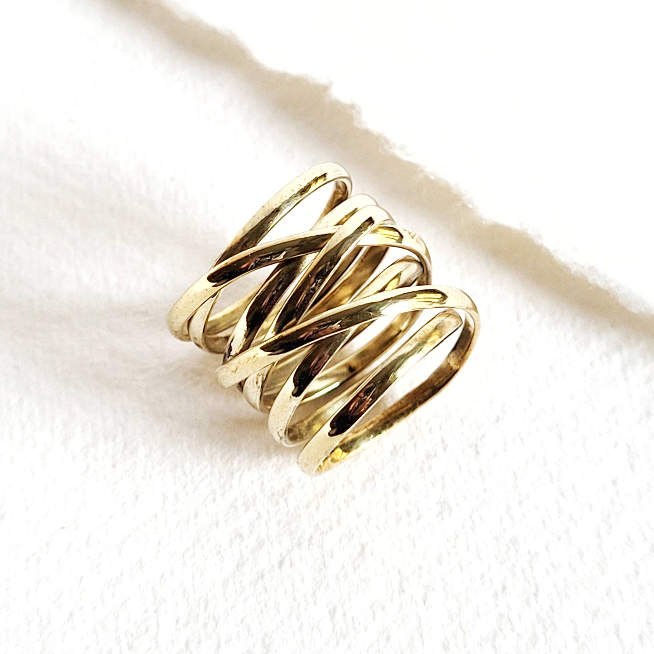 Brass Infinity layered all wrapped up Bangle bracelet: Bangle
