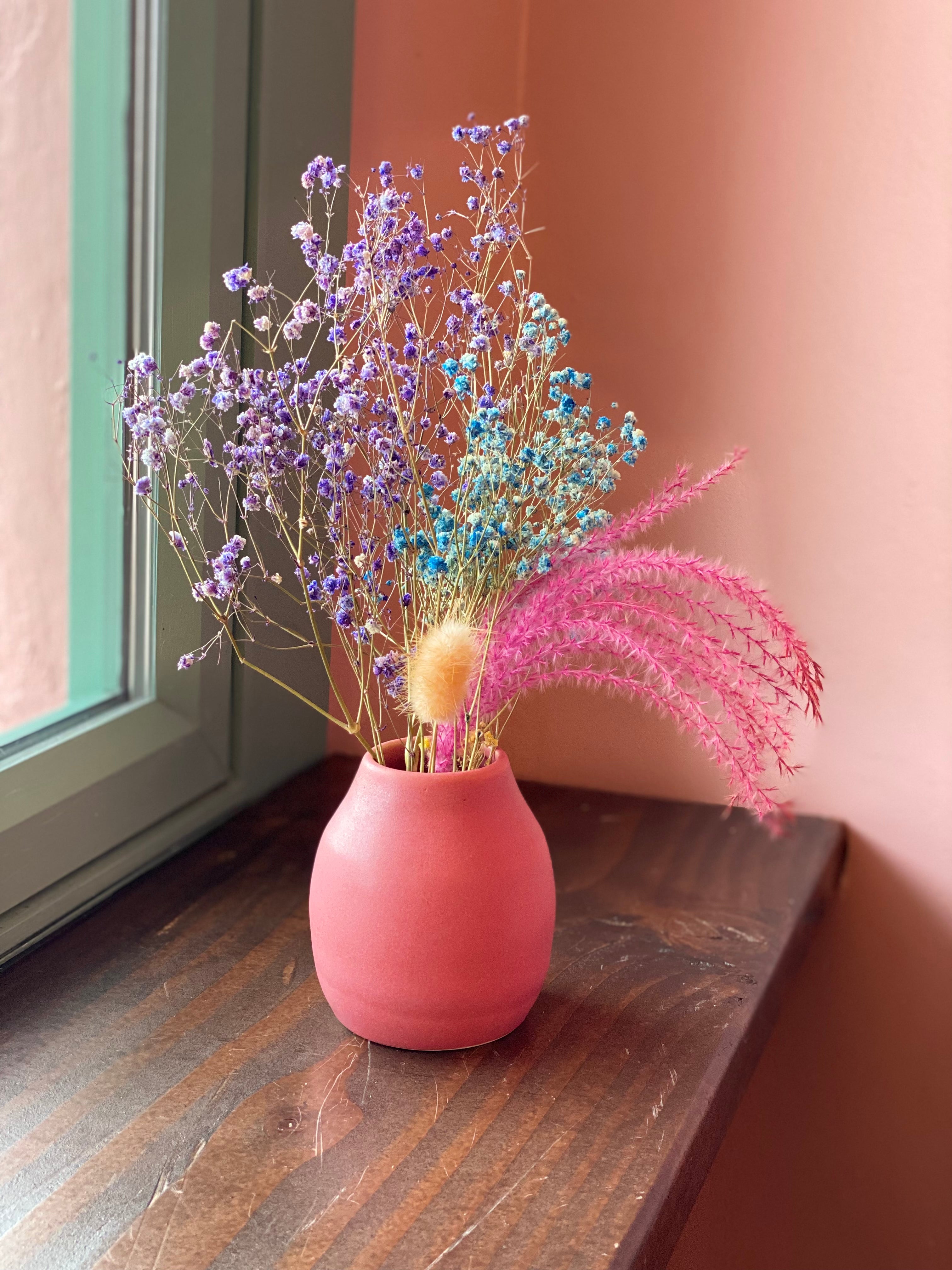 Dried Flowers in Bud Vase