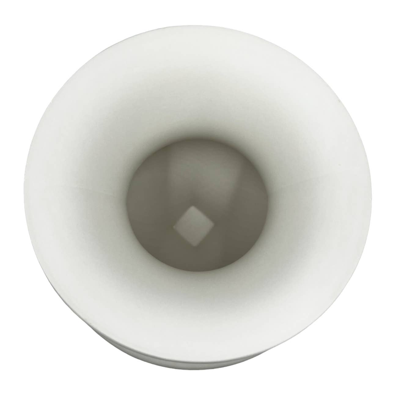 8" High Modern Ceramic Vase in White