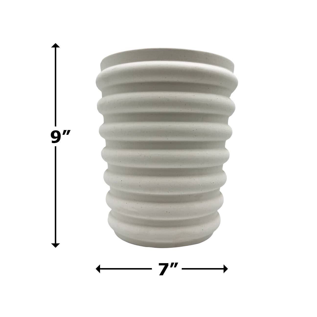 Modern Ceramic Vase in Beige: Large