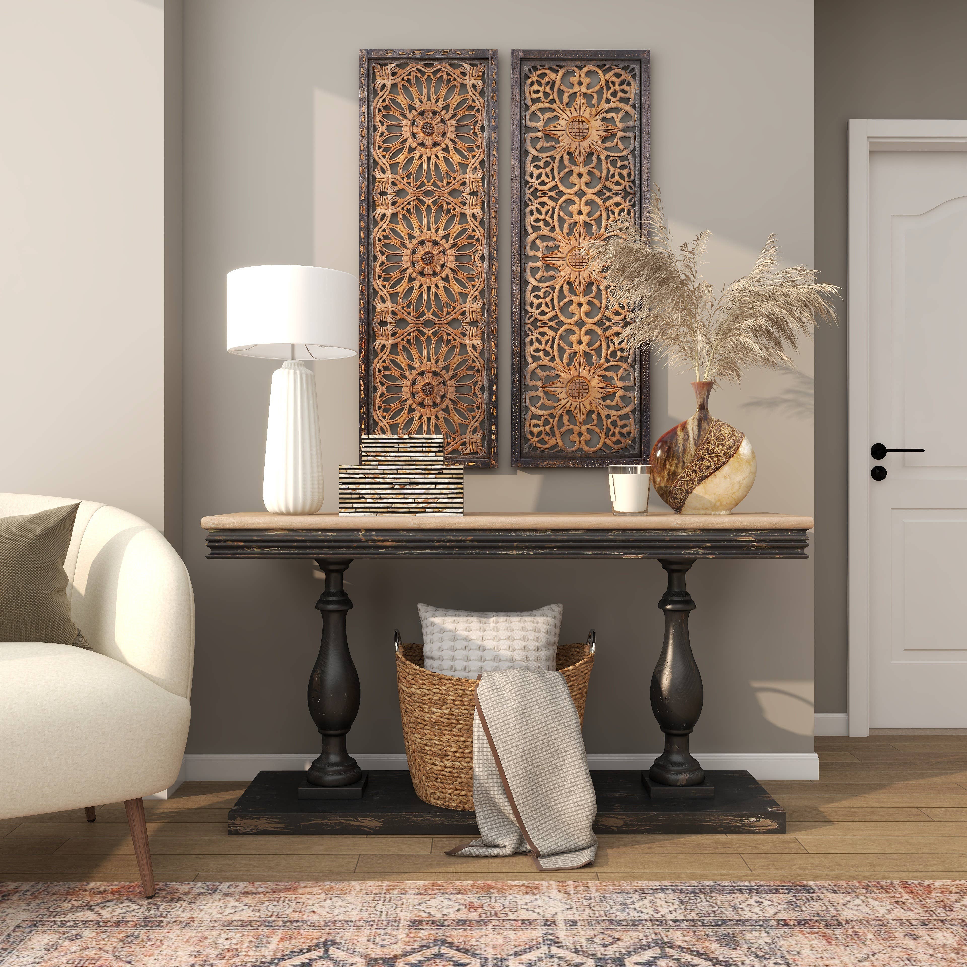 Traditional Brown Ceramic Vase'