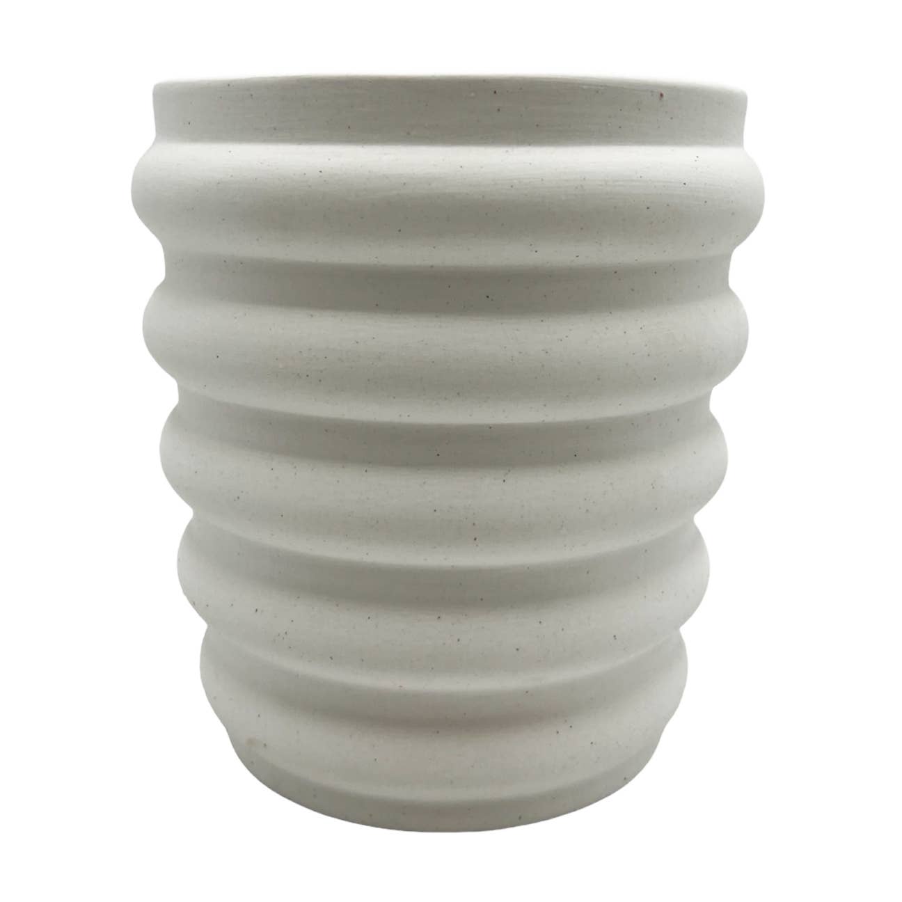 Modern Ceramic Vase in Beige: Large