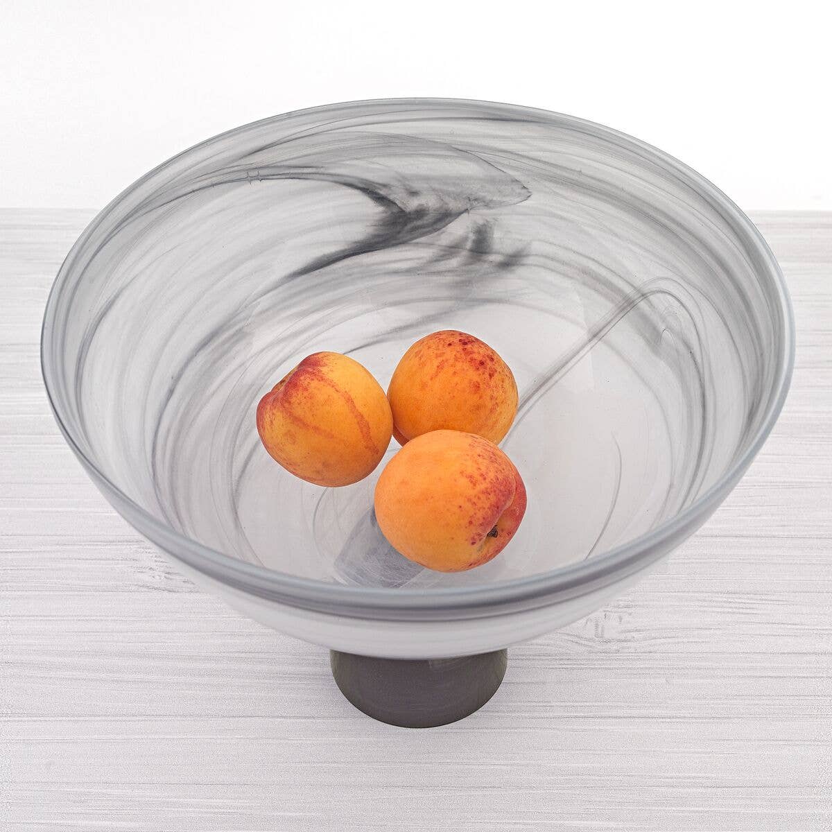 Milky Way Footed Alabaster Glass Centerpiece Bowl D10 x H7