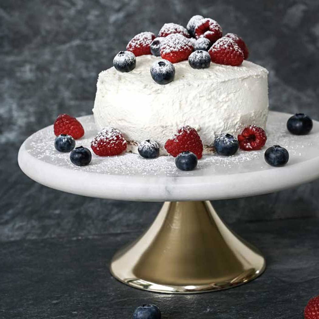 Marble & Gold Cake Stand Large