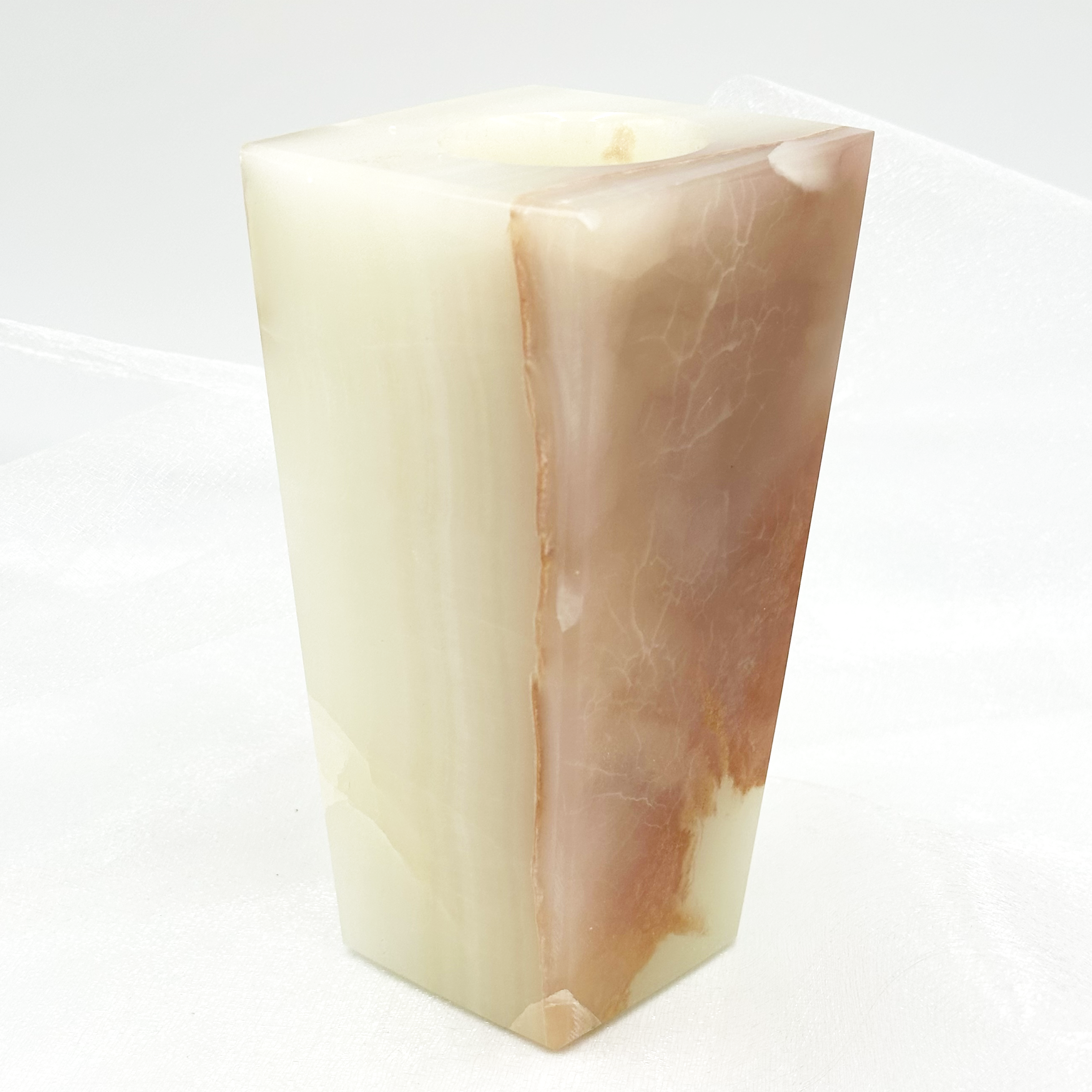 6" Square Vase - Marble and Onyx: Verona Marble