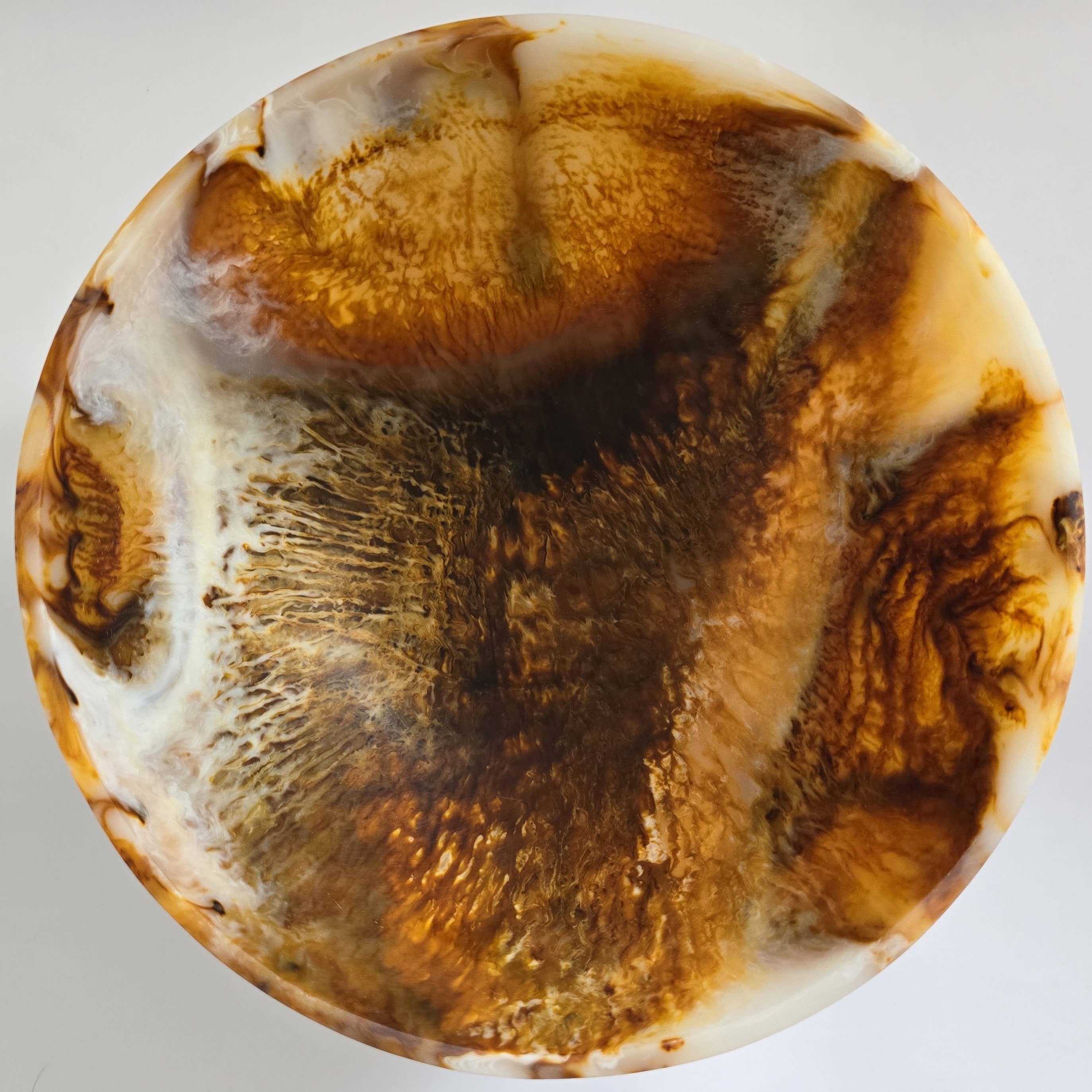 Hand Poured Resin Salad Serving Bowl - Matching Server: Serving Spoons Only