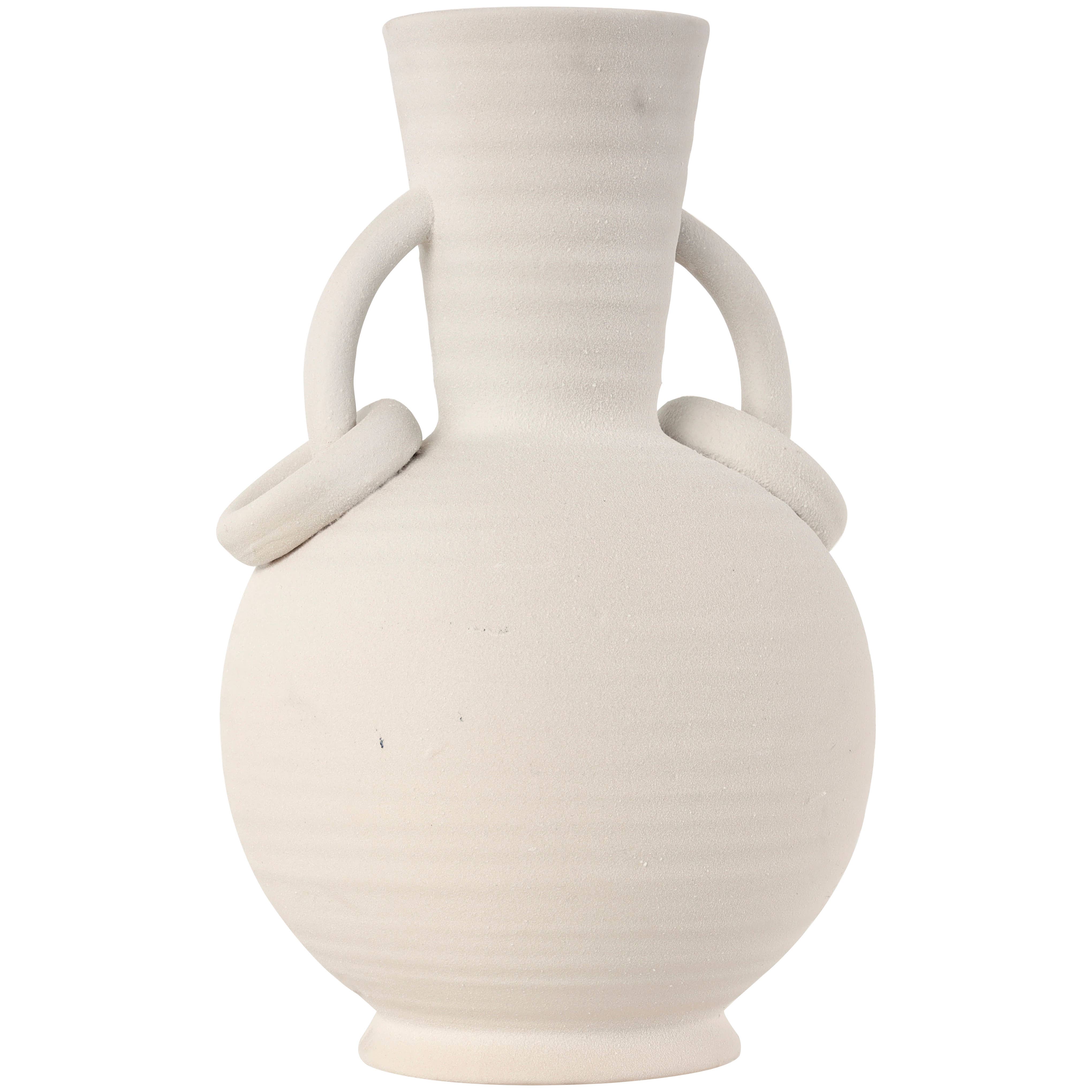 Contemporary Cream Ceramic Vase