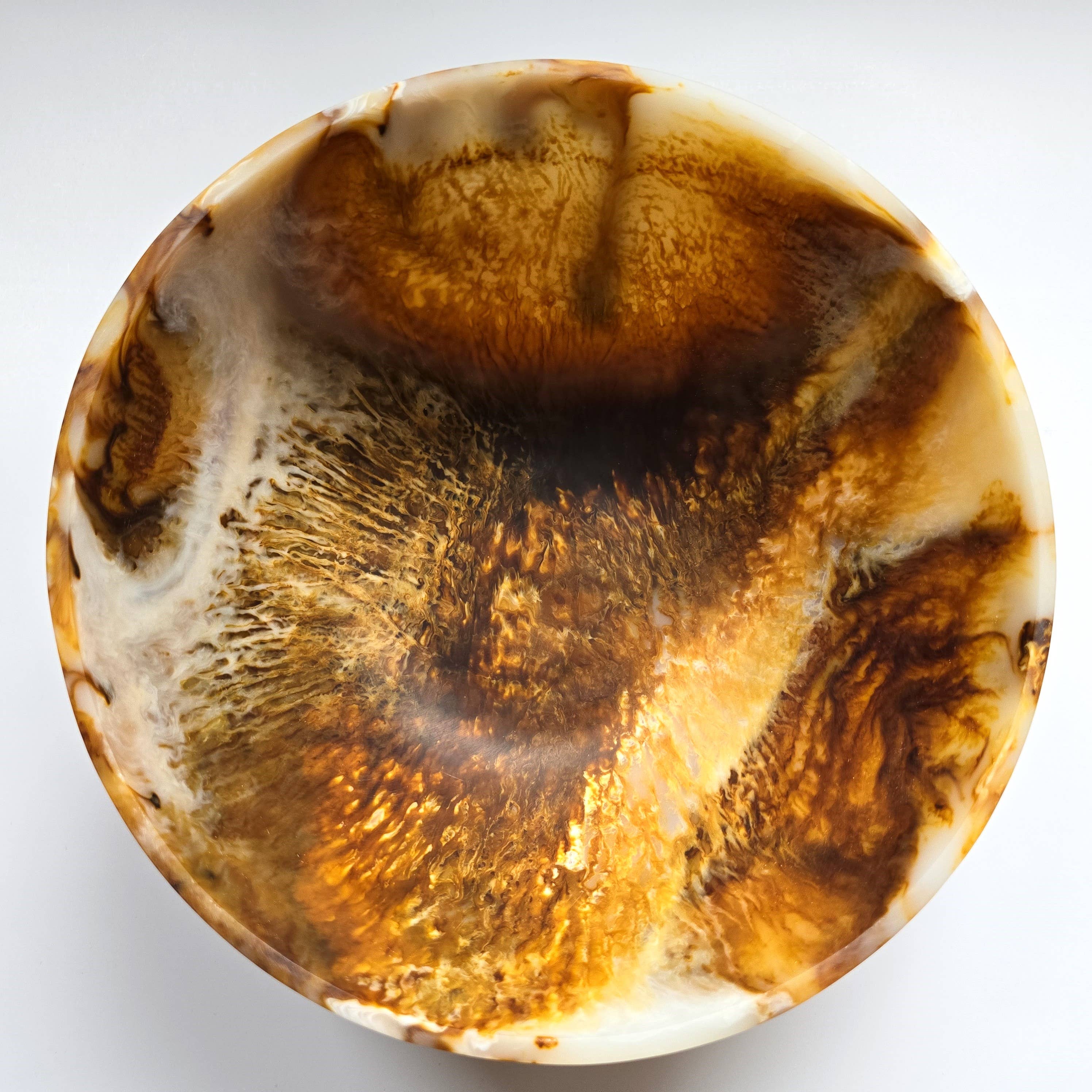 Hand Poured Resin Salad Serving Bowl - Matching Server: Serving Spoons Only