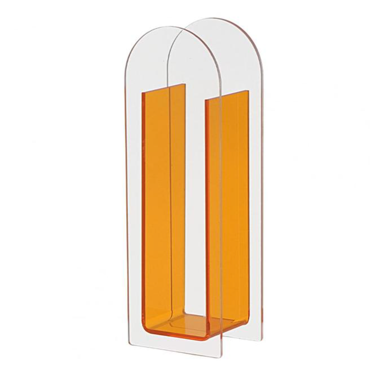 Translucent Acrylic Flower Vase: Orange