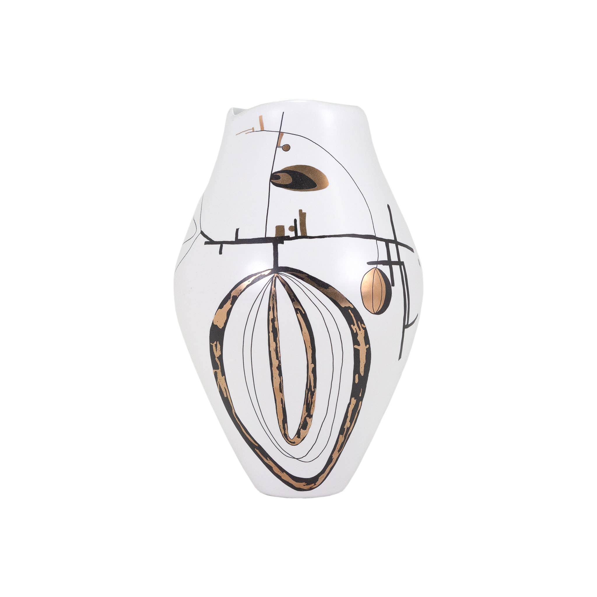 Black and White Short Vase