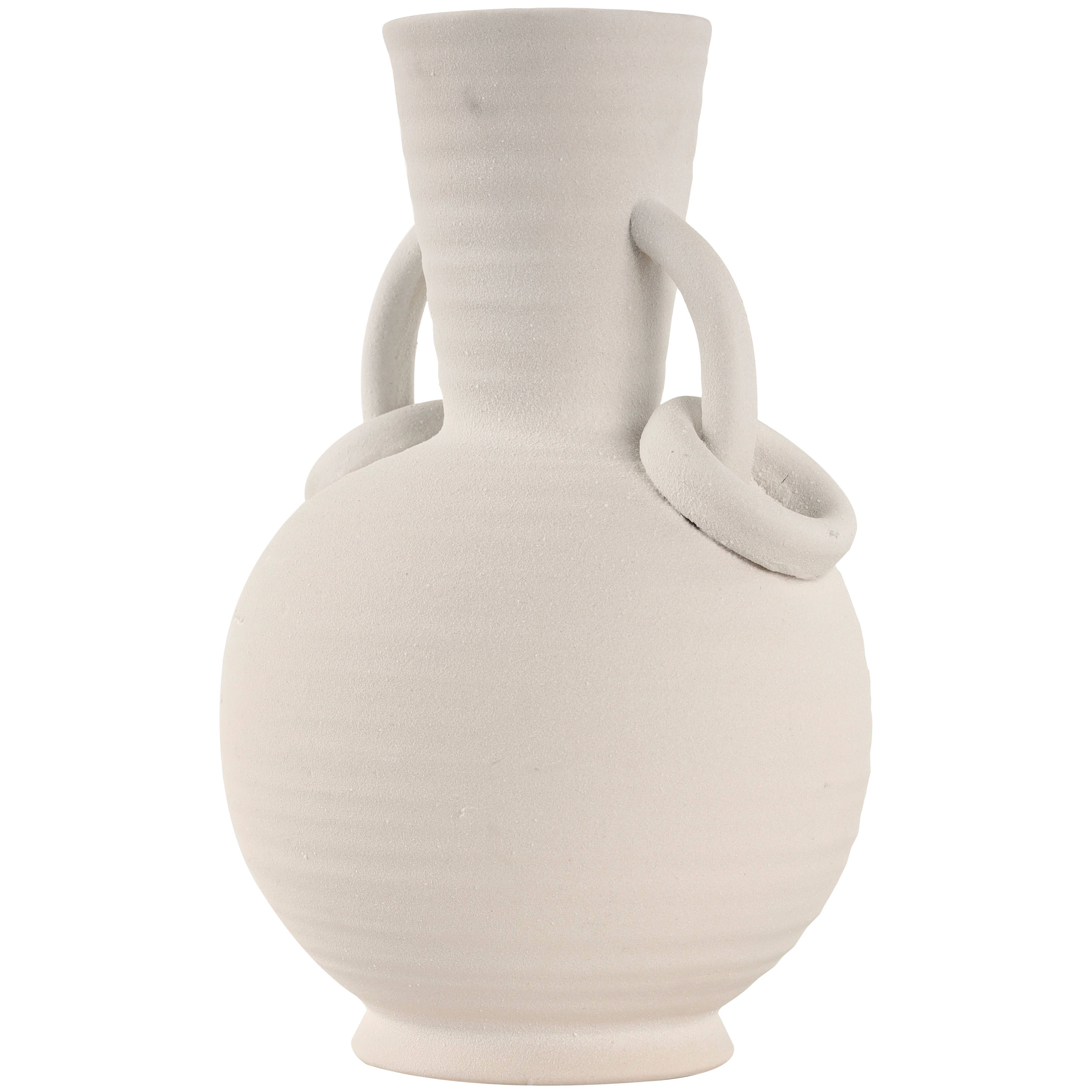 Contemporary Cream Ceramic Vase