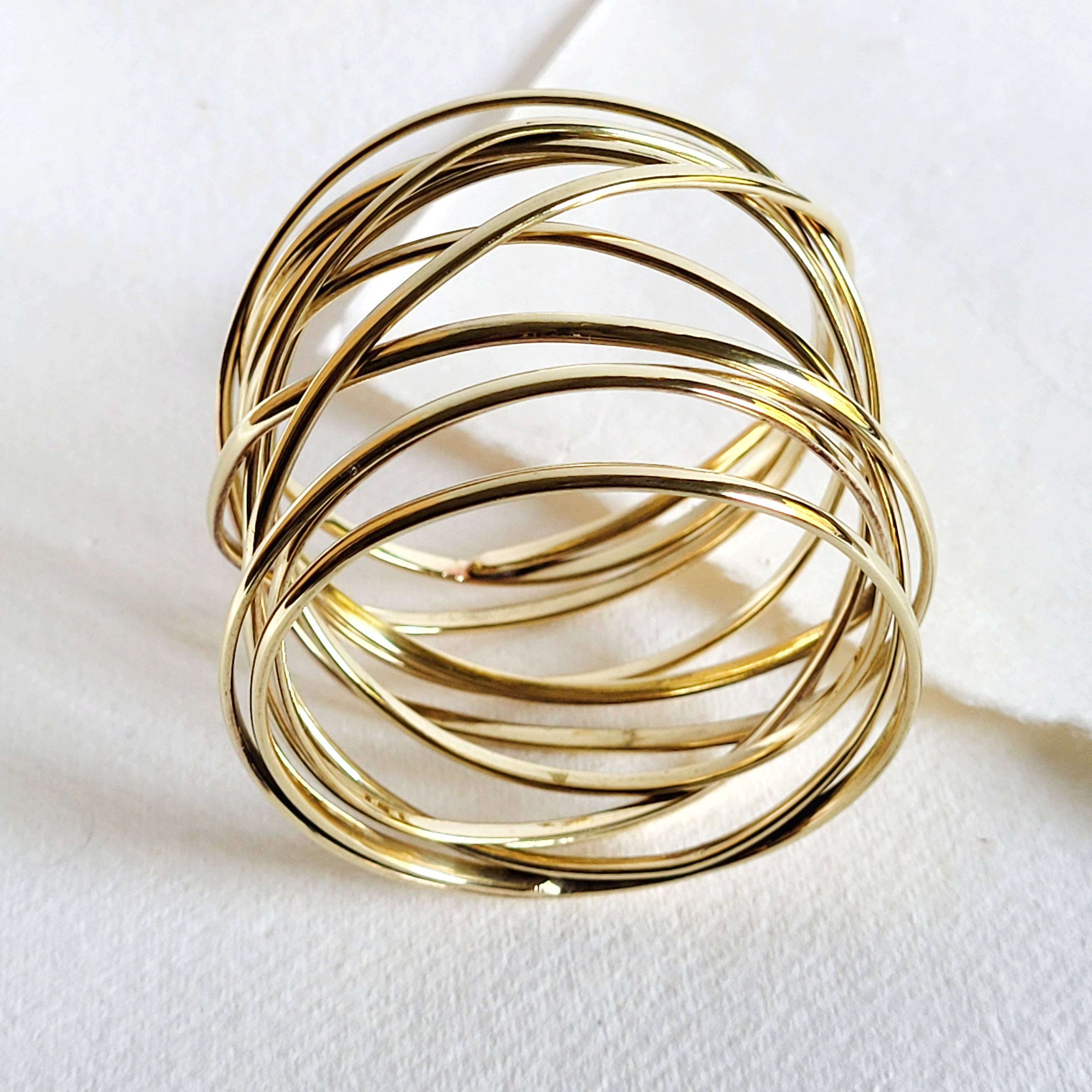 Brass Infinity layered all wrapped up Bangle bracelet: Bangle