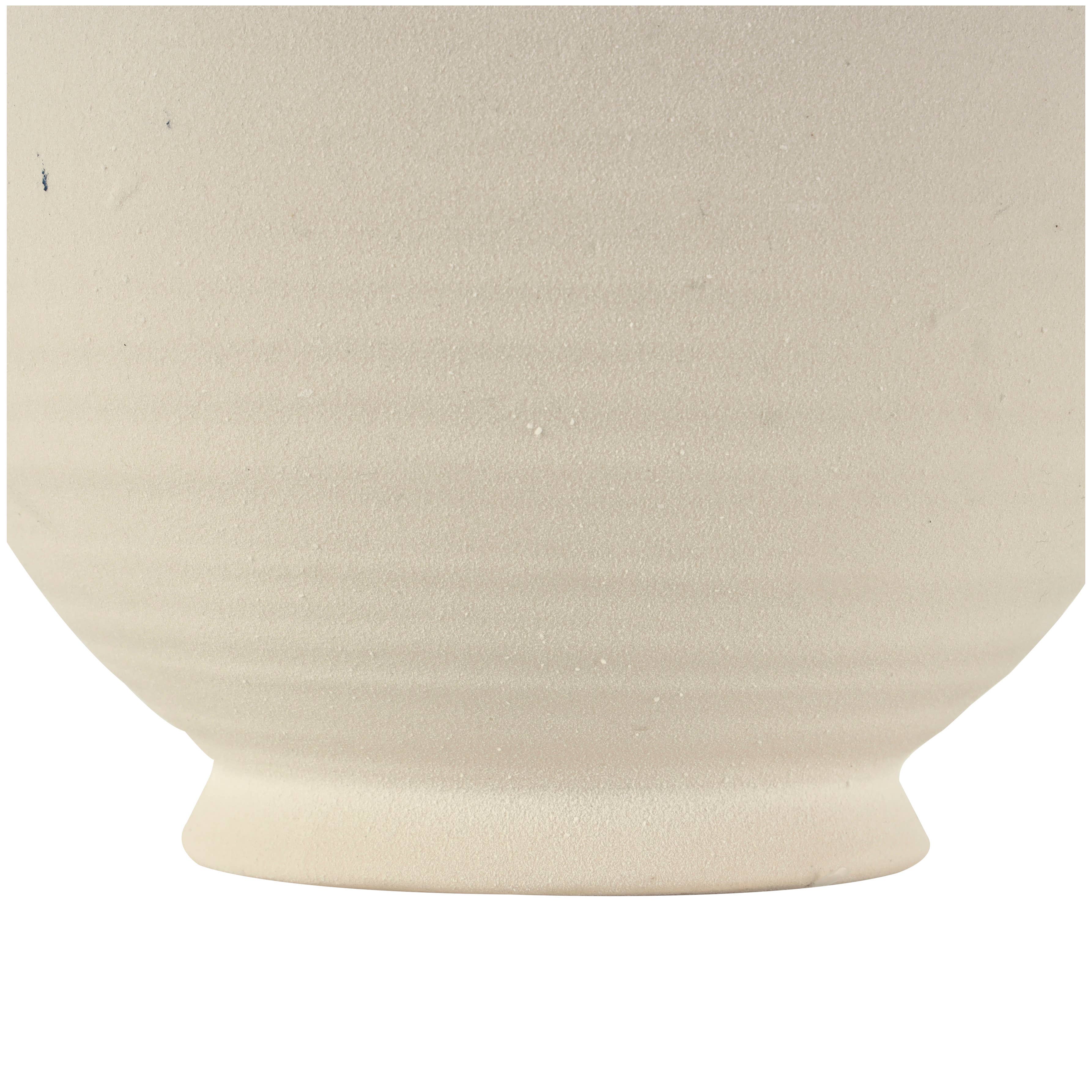 Contemporary Cream Ceramic Vase