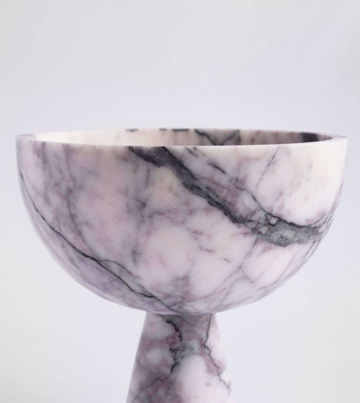 LILAC MARBLE PEDESTAL BOWL LARGE