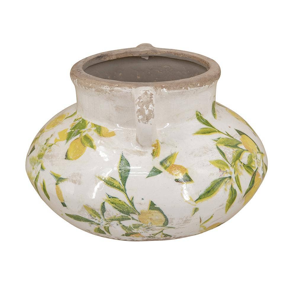 8x8x5" Lemon Harvest Vase