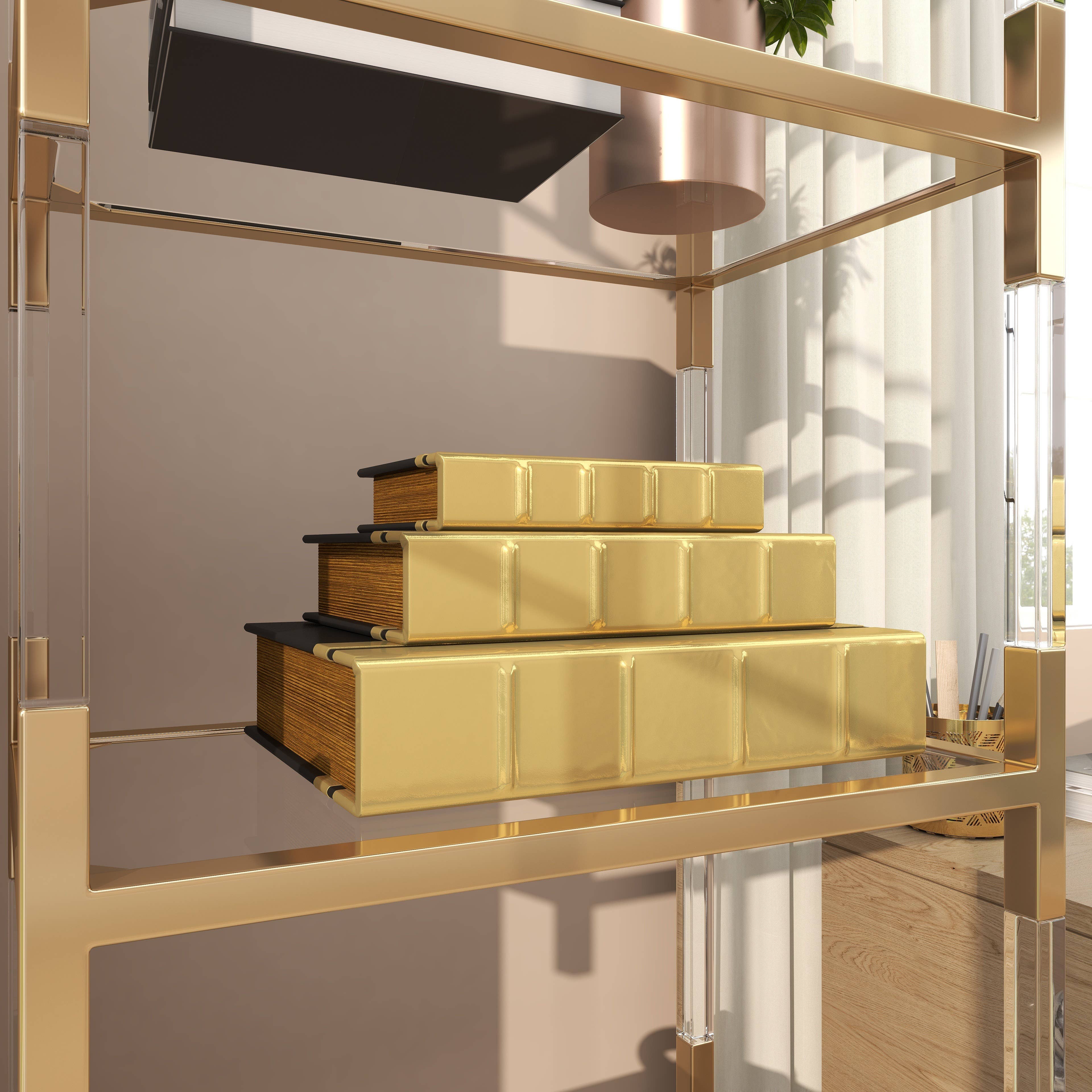 Glam Gold Faux Leather Box Set: Gold