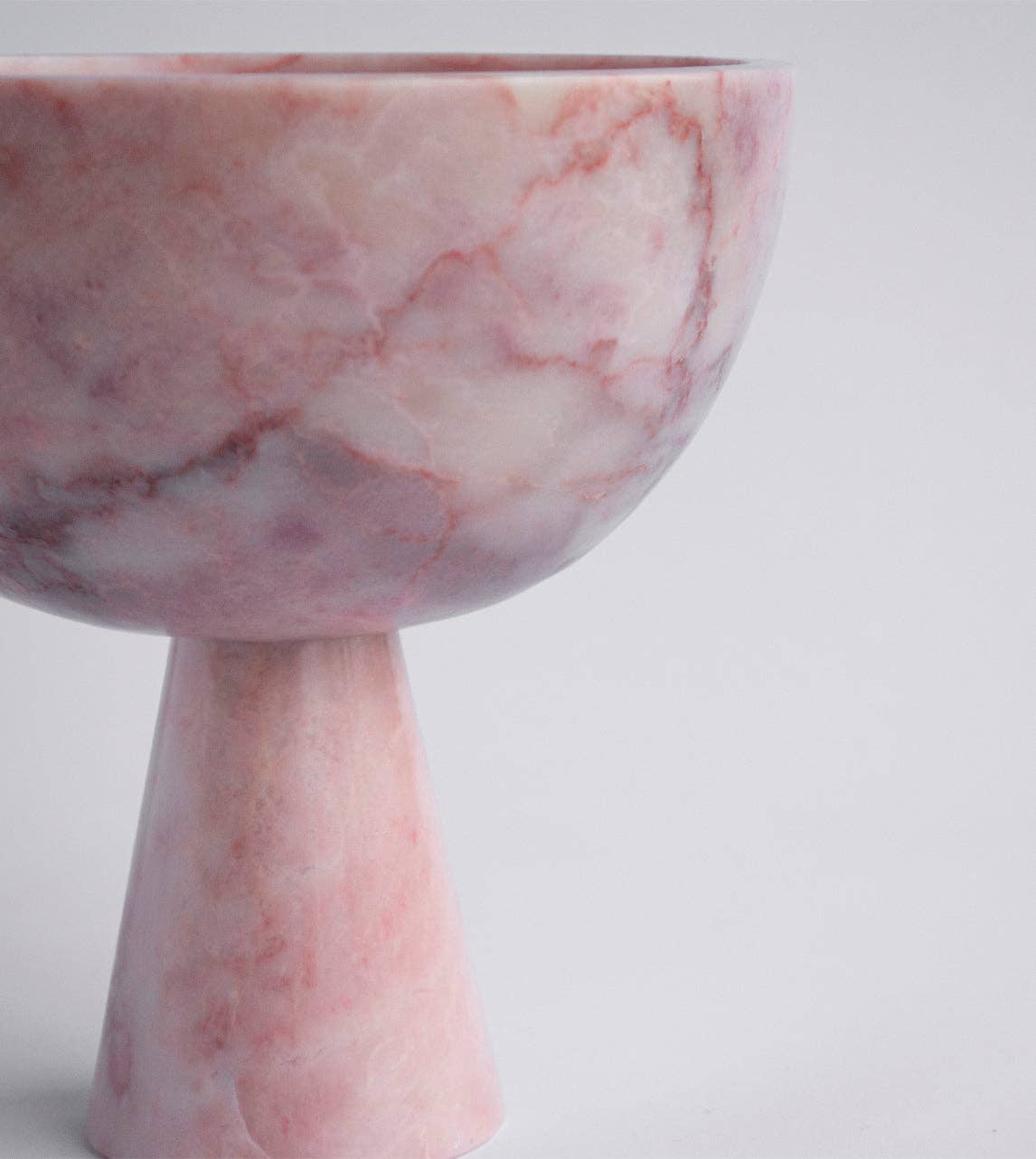 PINK MARBLE PEDESTAL BOWL XL: XL