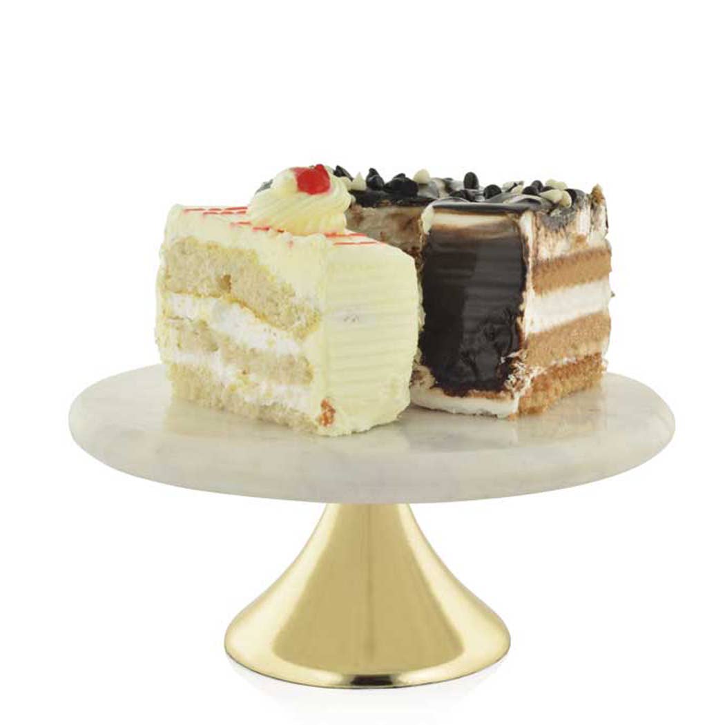 Marble & Gold Cake Stand Large
