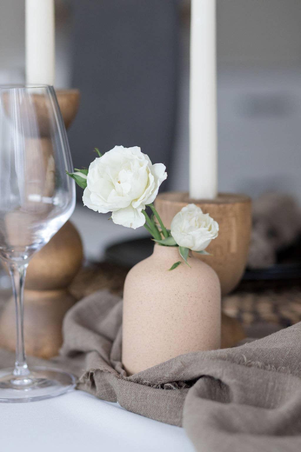 Ceramic Bud Vases: Black