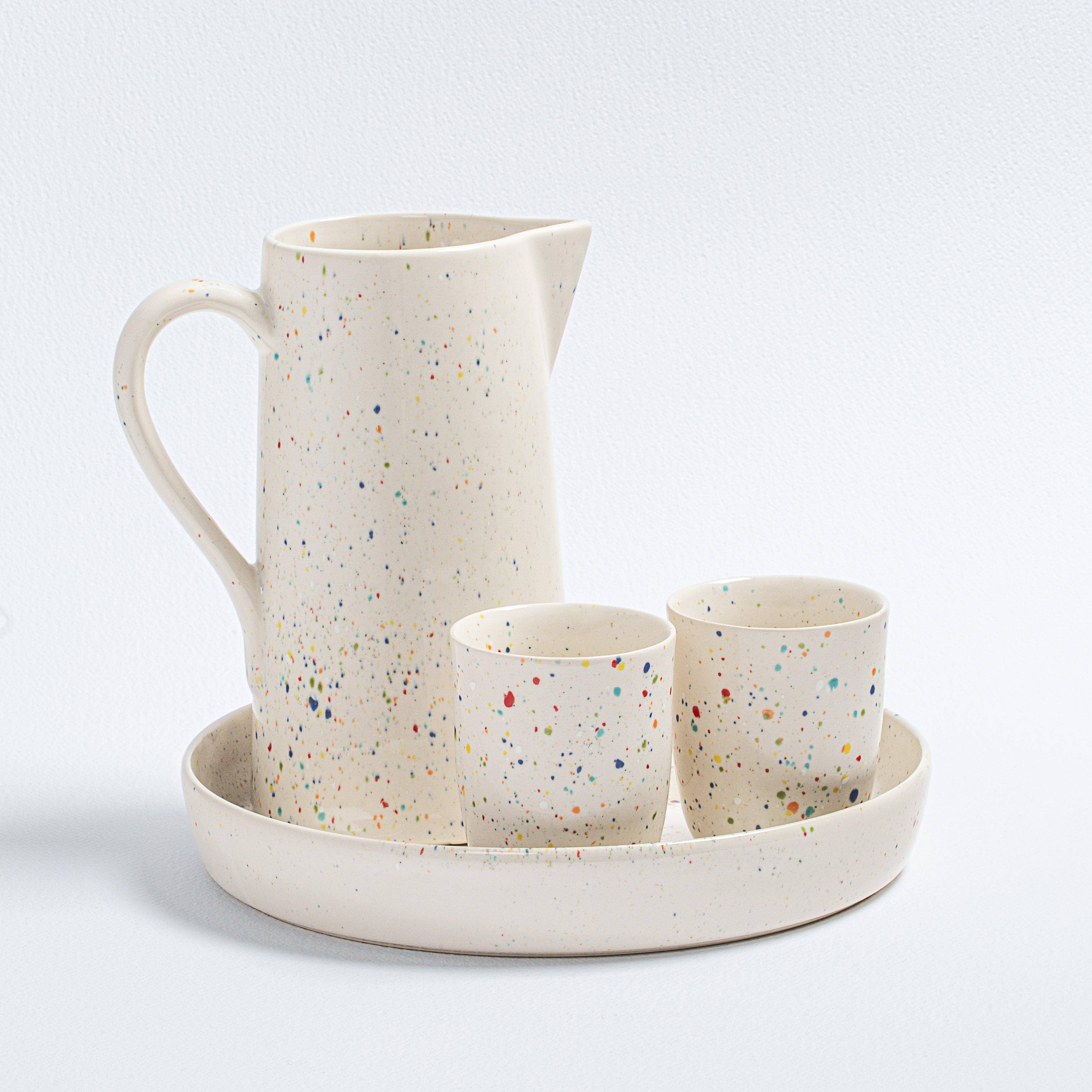 White Pitcher 51oz / 1.5L stoneware ceramic