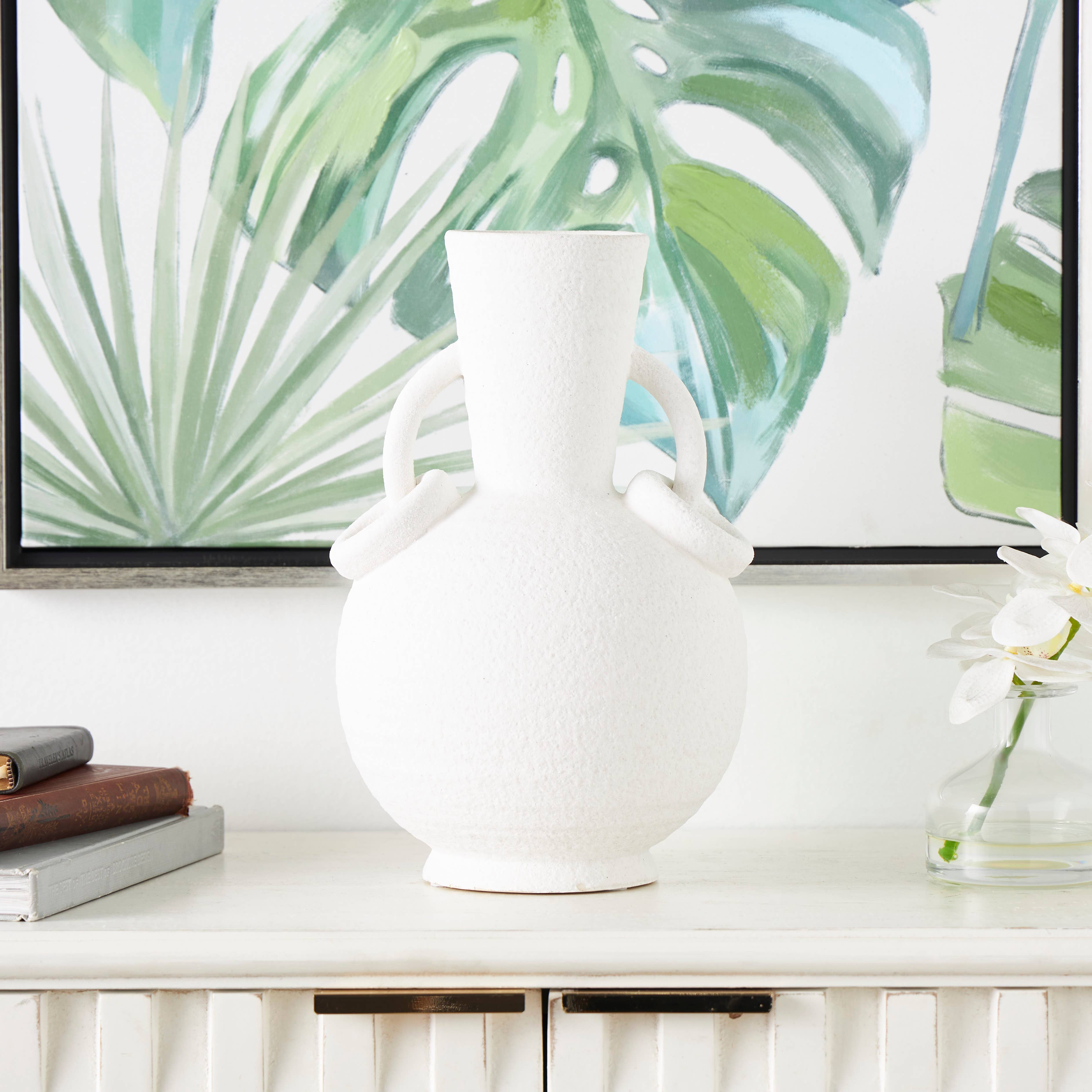 Contemporary Cream Ceramic Vase