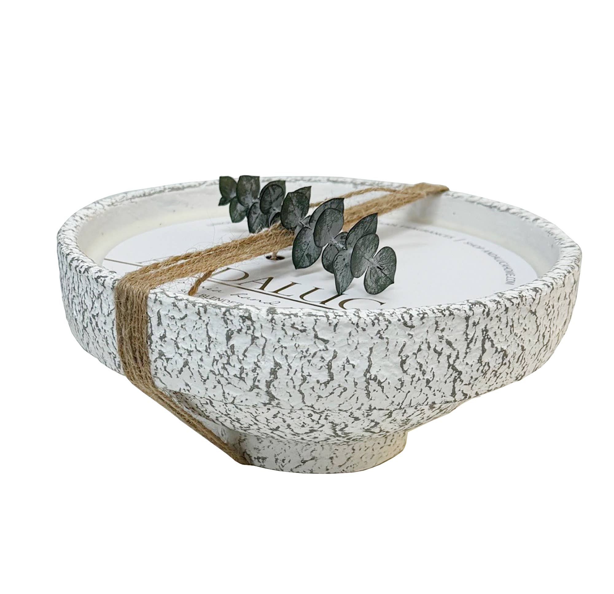 Rustic Earthenware Pedestal Candle: Palo Santo Fragrance