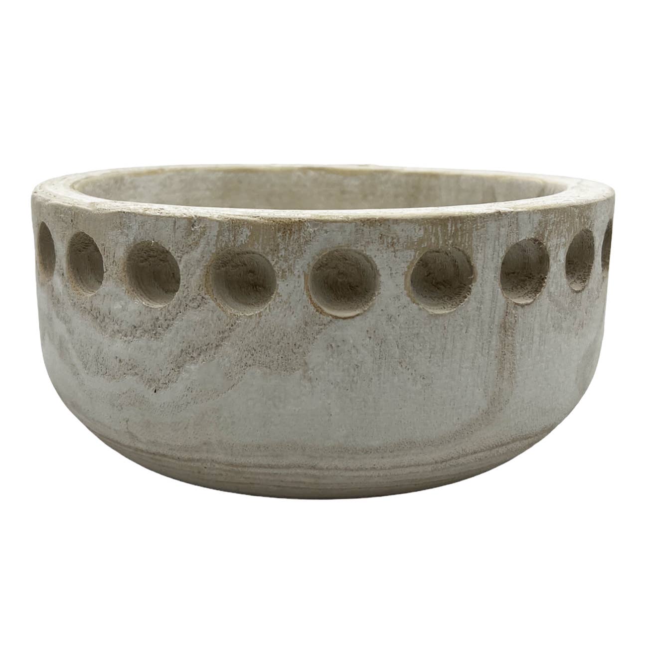 10" Wide Decorative Wood Bowl In Brown