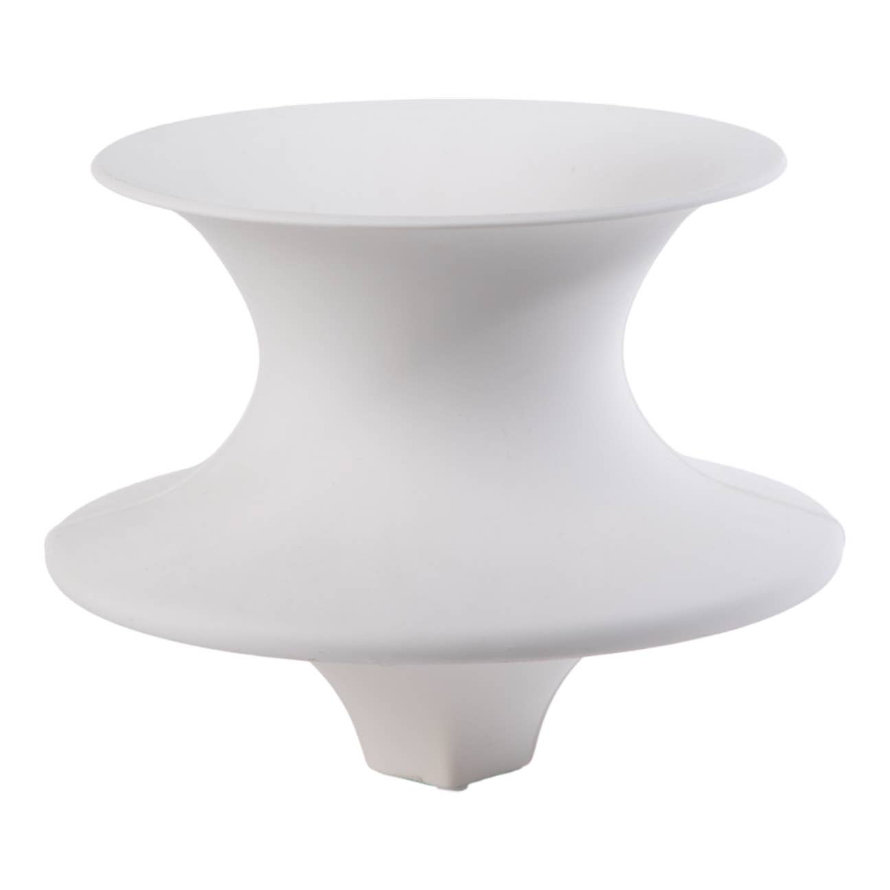 8" High Modern Ceramic Vase in White