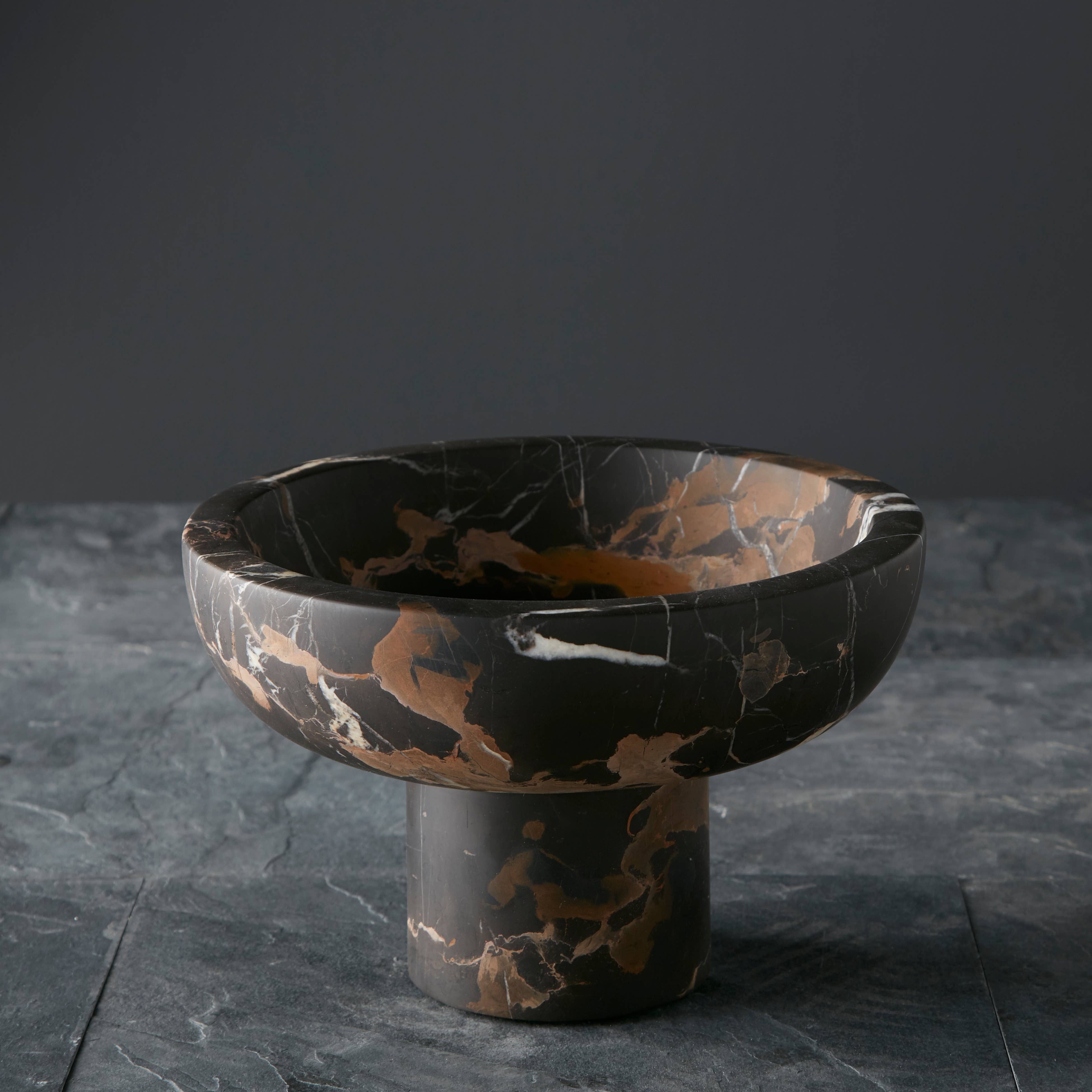 Selene Collection 10"Black and Gold Marble Honed Finish