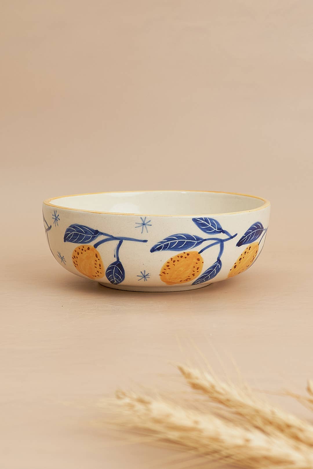 Italian Lemon Bowl, yellow - 2.5x7 Inches