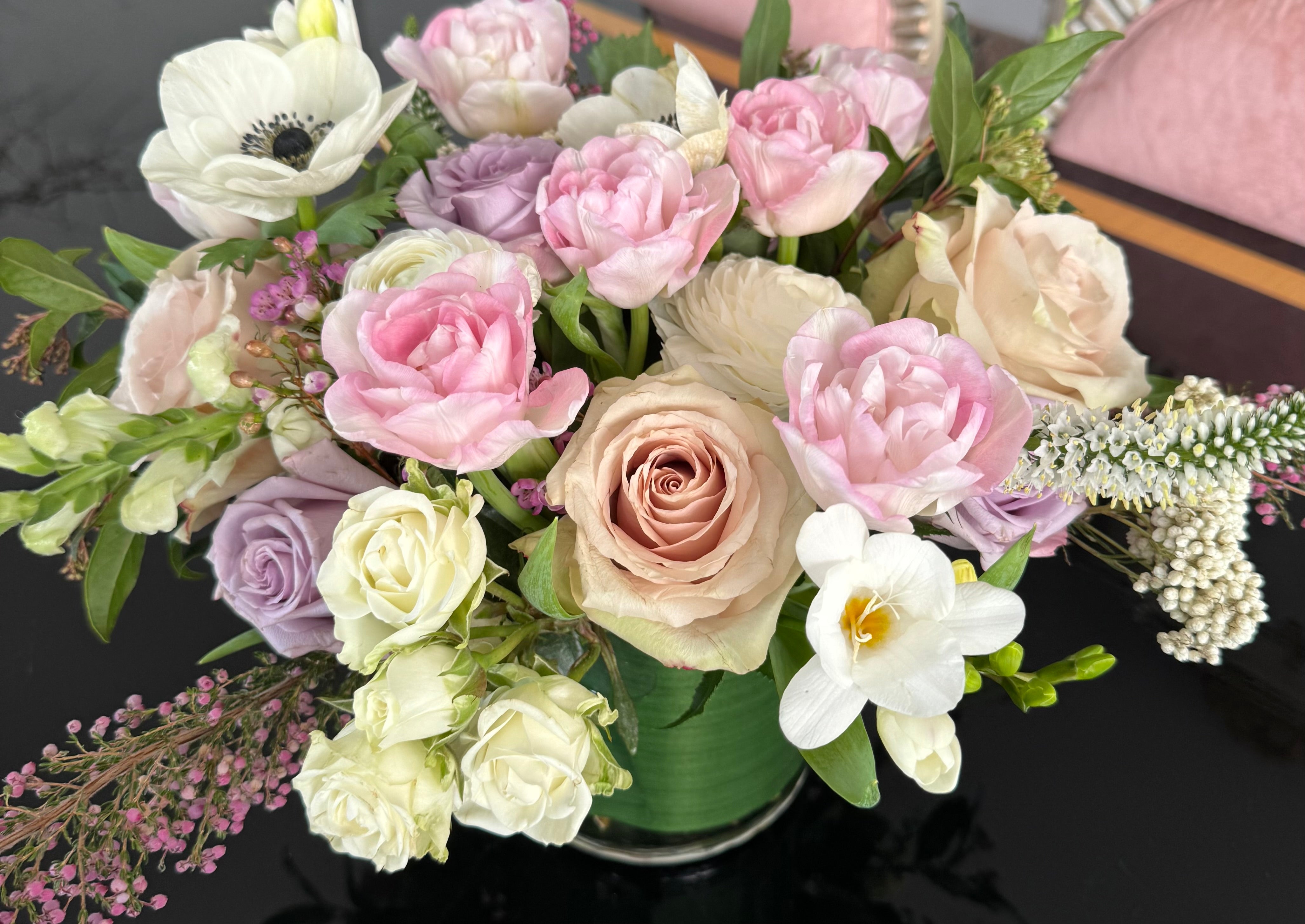 Petit Cylinder (Low) Vase Arrangement