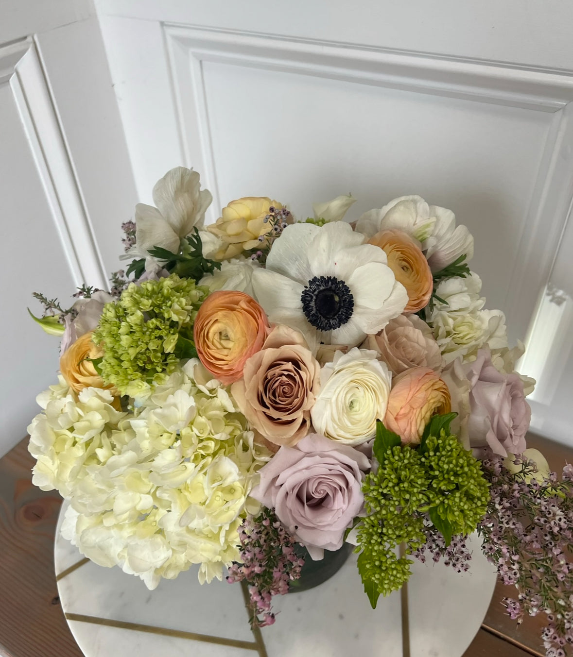 Thanksgiving Arrangement in Vase: Low Grande