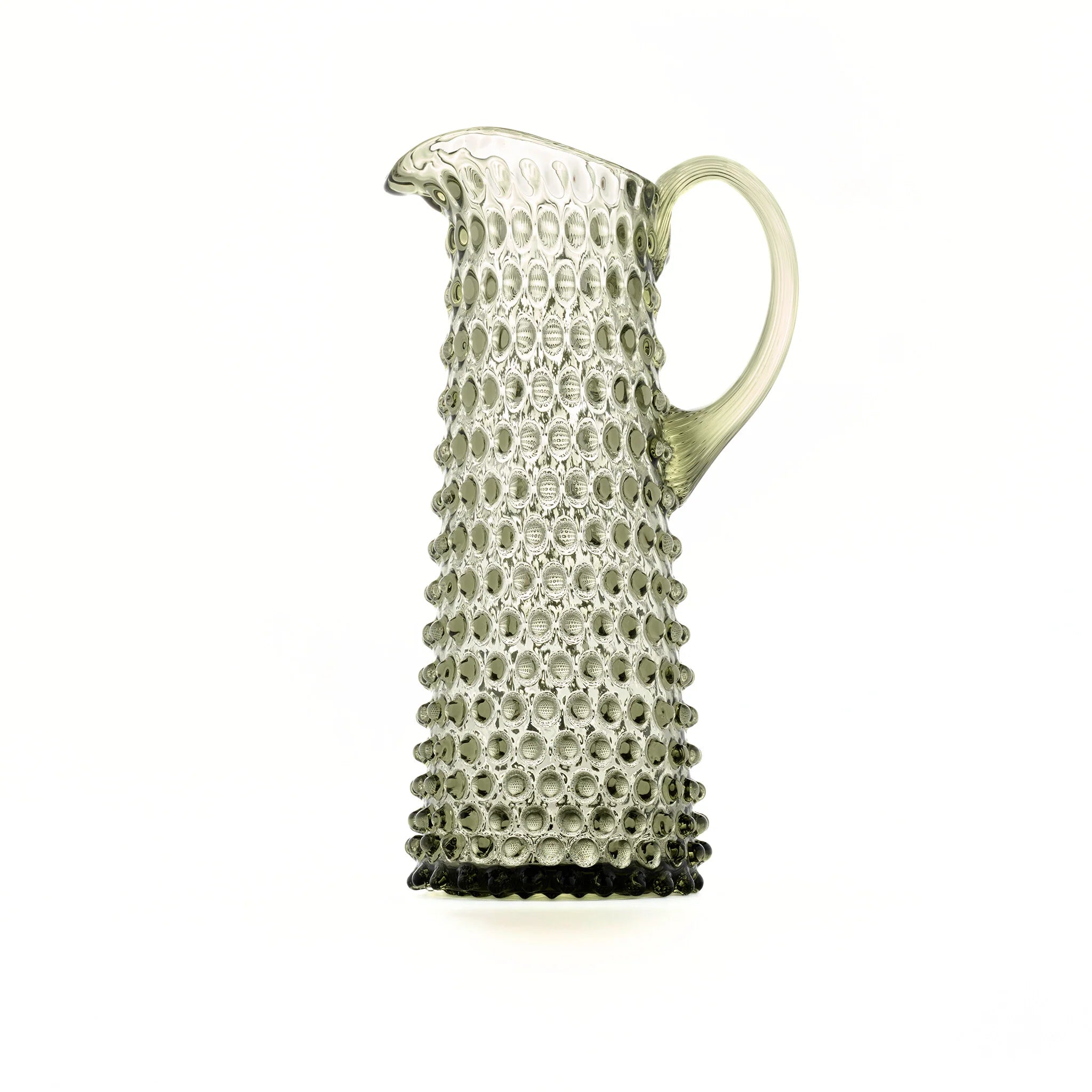 Hobnail Jug - Tall - Moss Green