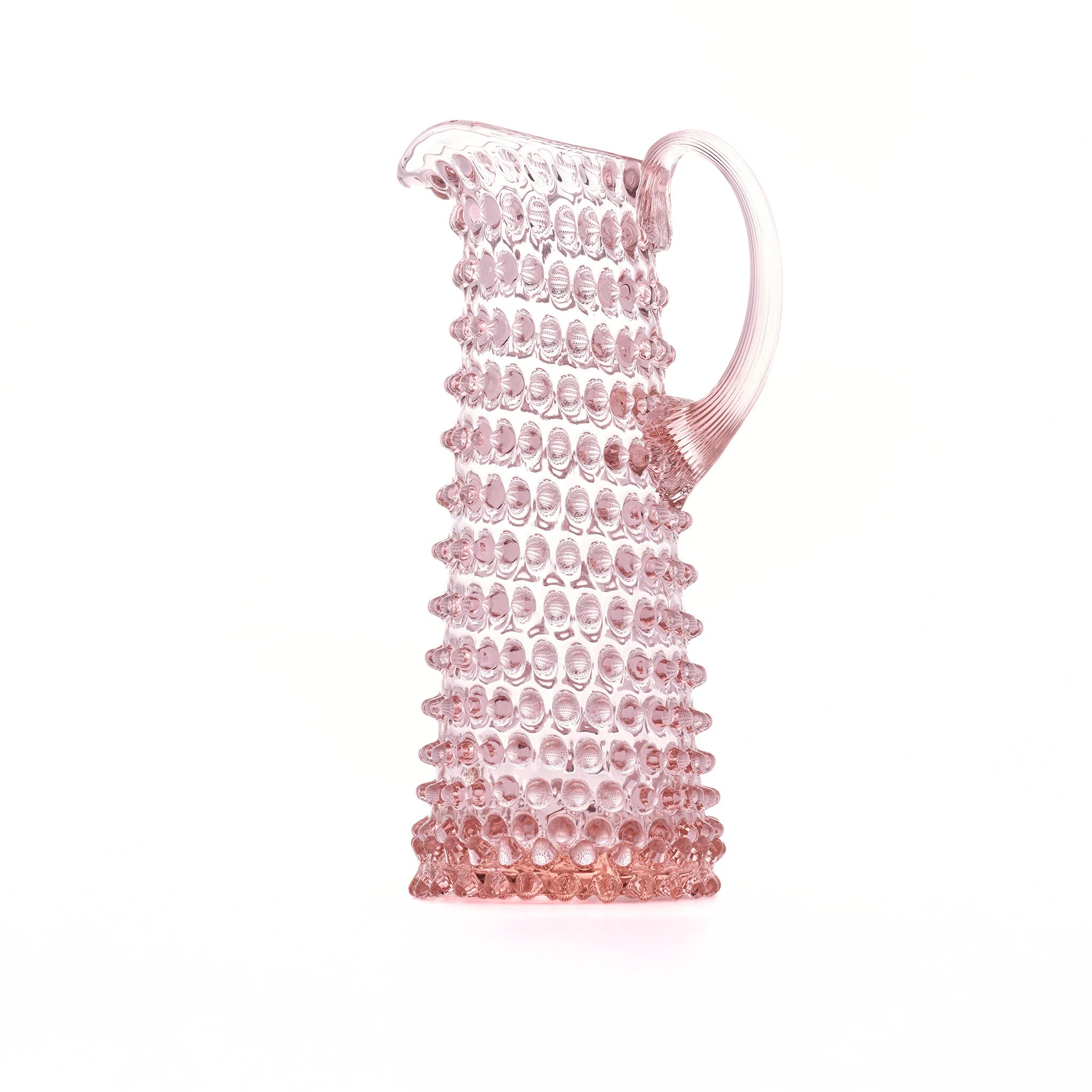 Hobnail Jug - Tall - Petal Pink