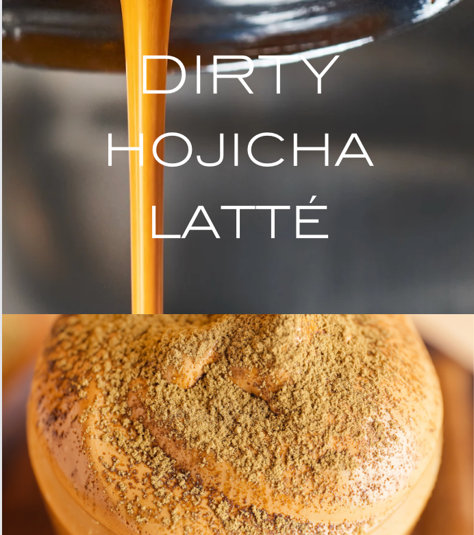 DIRTY HOJICHA LATTE Iced/Hot