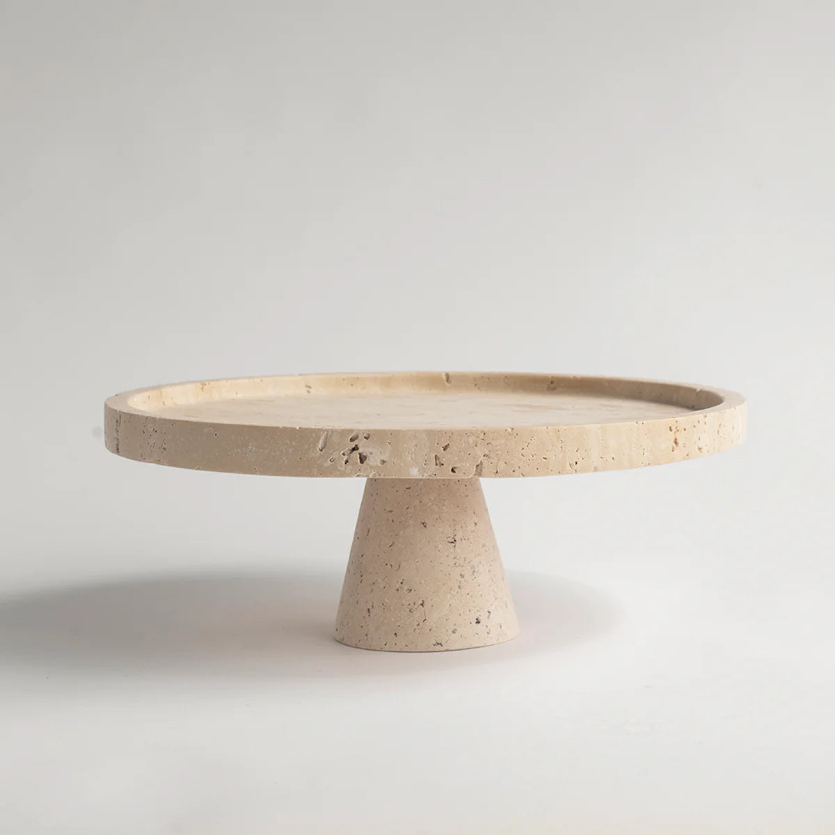 TRAVERTINE CAKE STAND