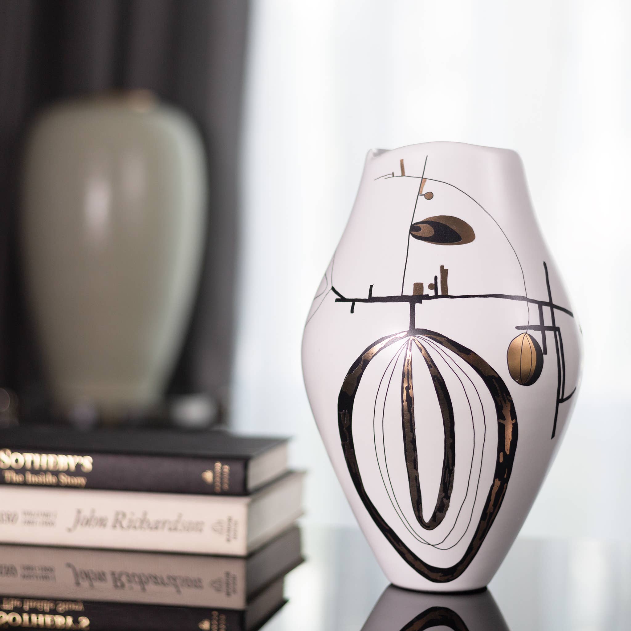 Black and White Short Vase