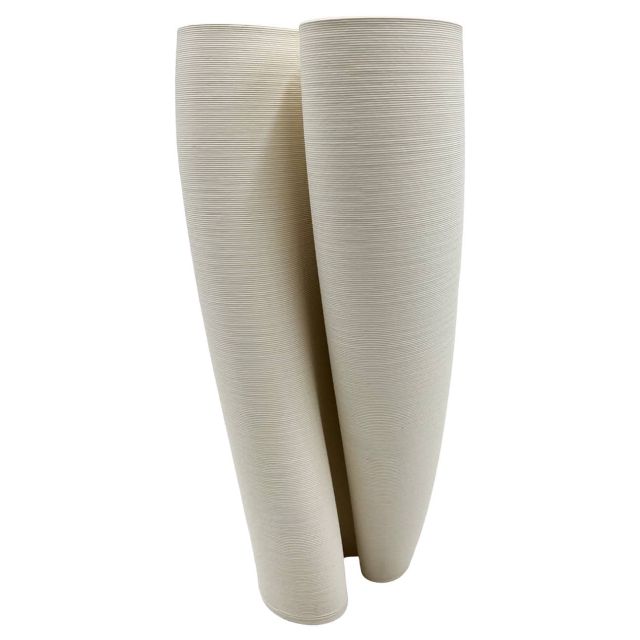 11" High Modern Ceramic Vase in White