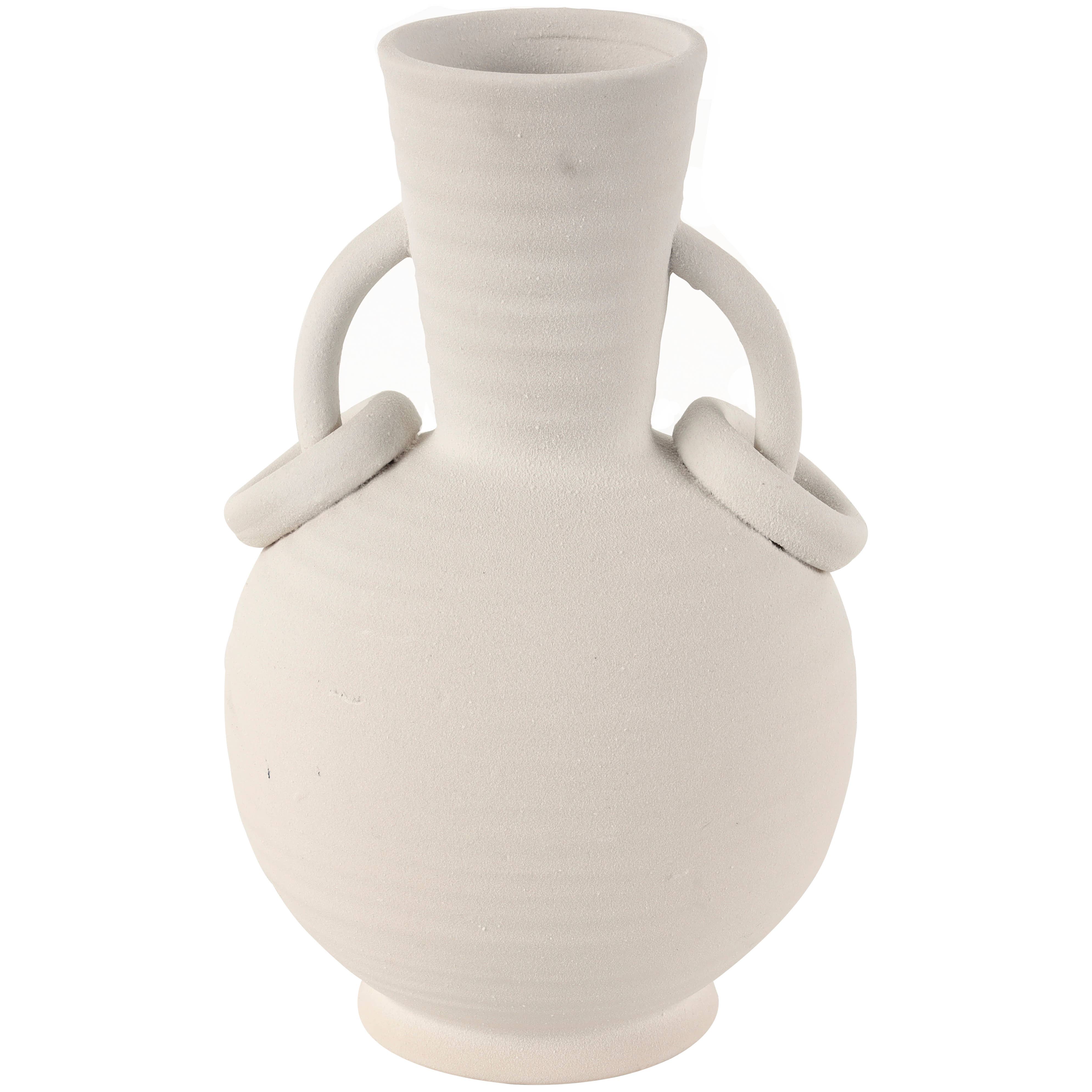 Contemporary Cream Ceramic Vase