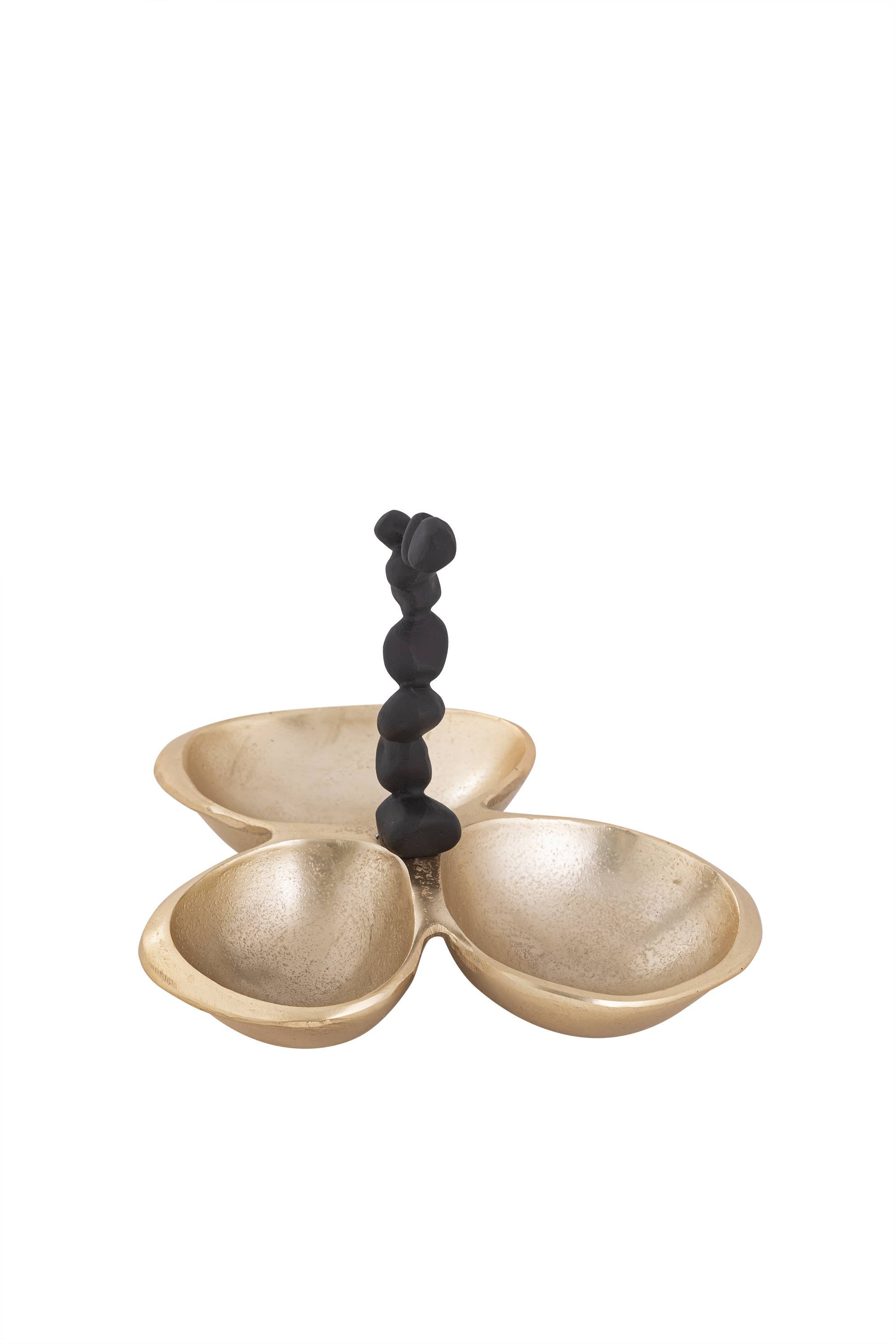 Gold candy dish Black Handle