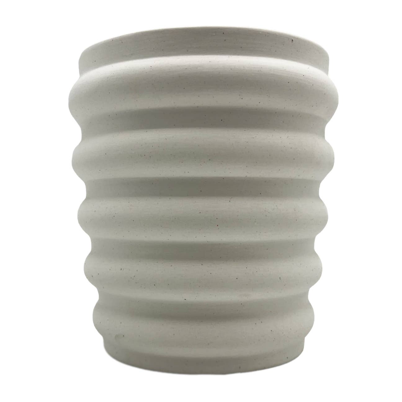 Modern Ceramic Vase in Beige: Large