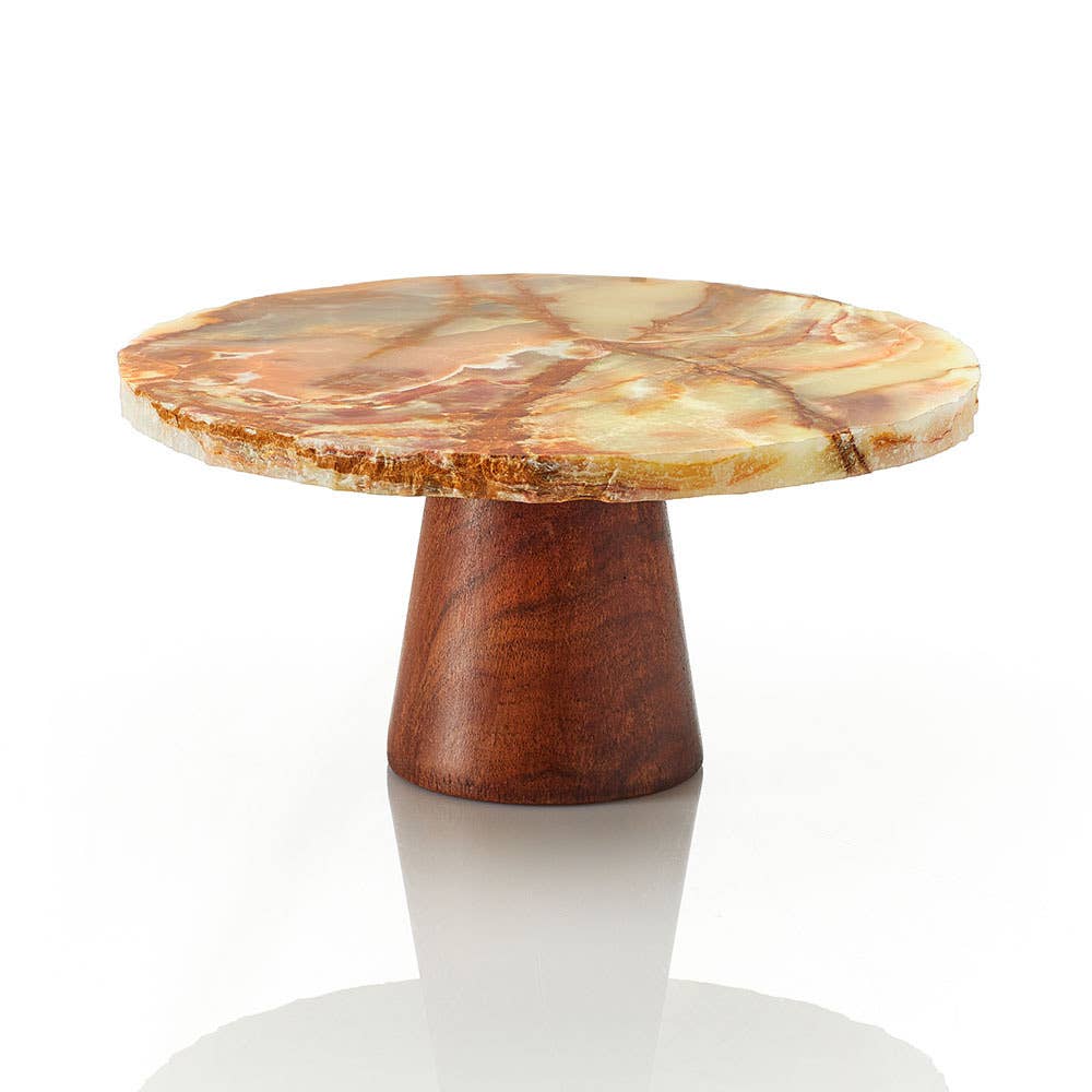 Rough-Edge Onyx Cake Stand