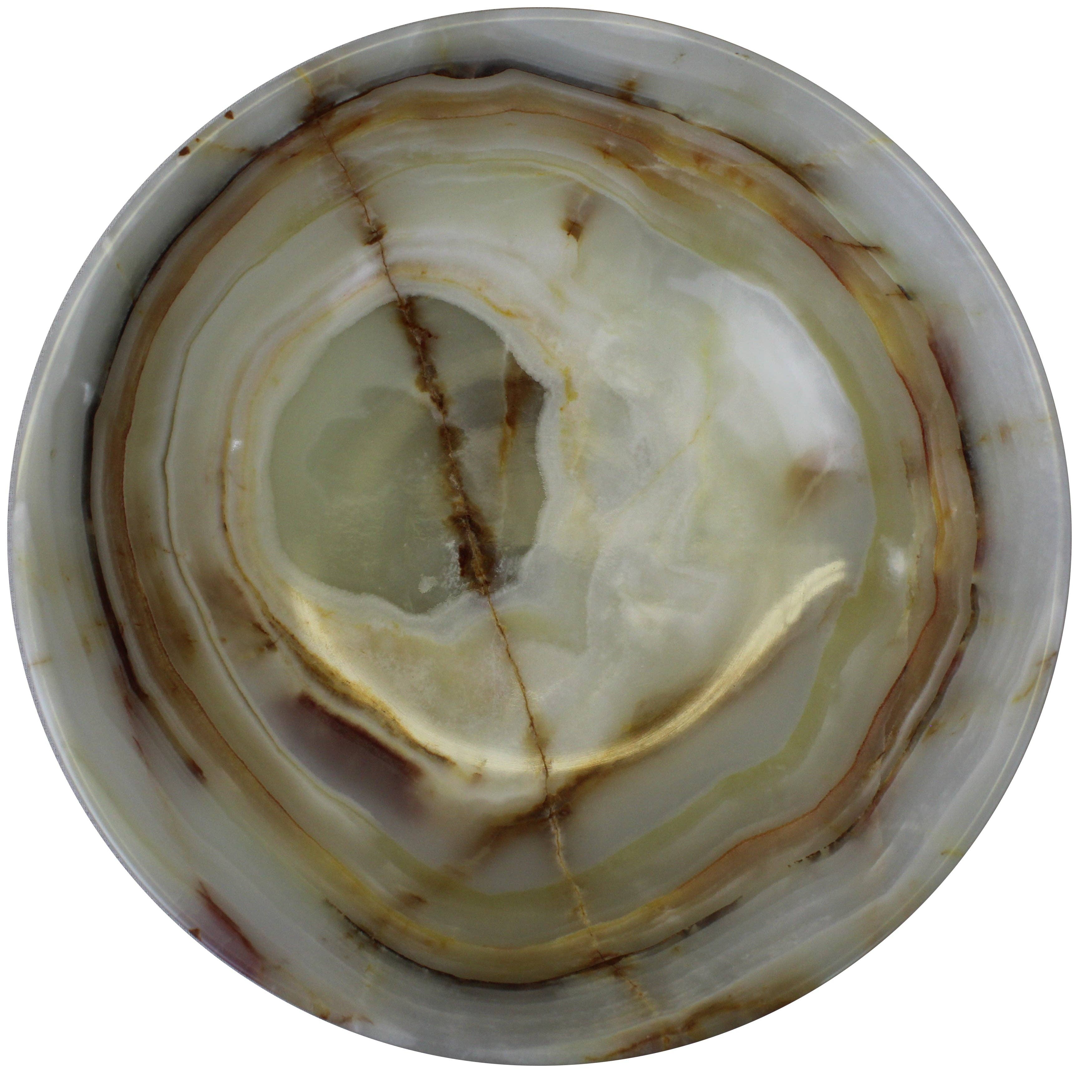 Multicolored Decorative Handcrafted 12" Onyx Bowl