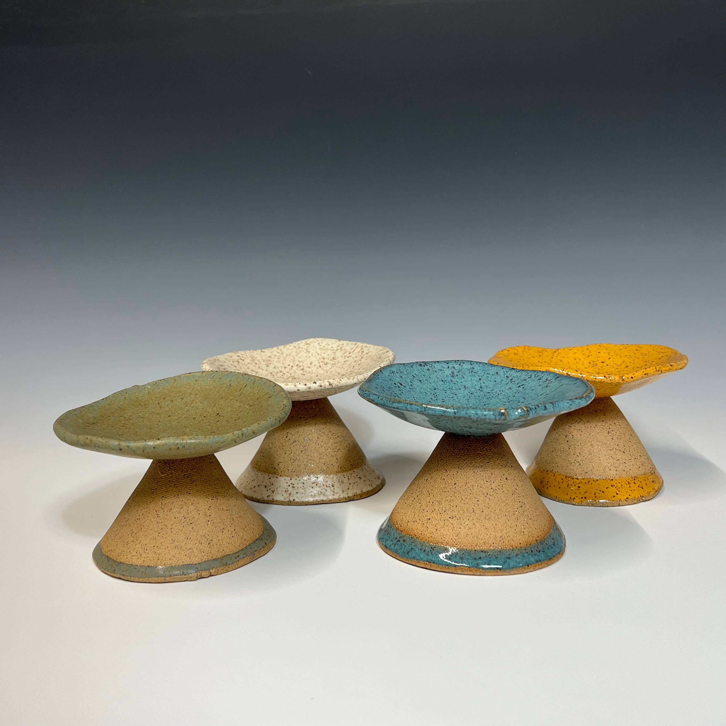 Medium Footed Dish: Agate