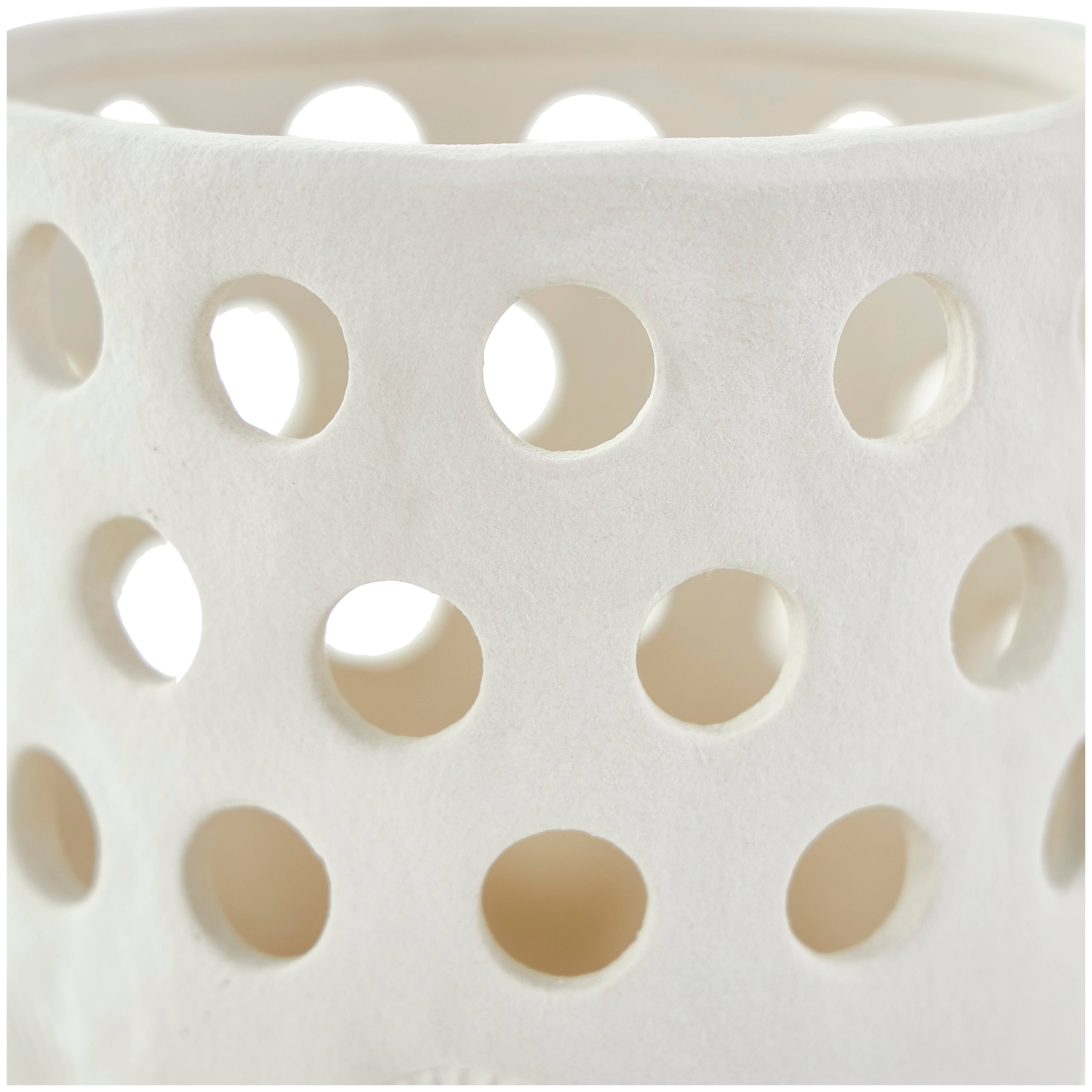 Coastal White Ceramic Vase